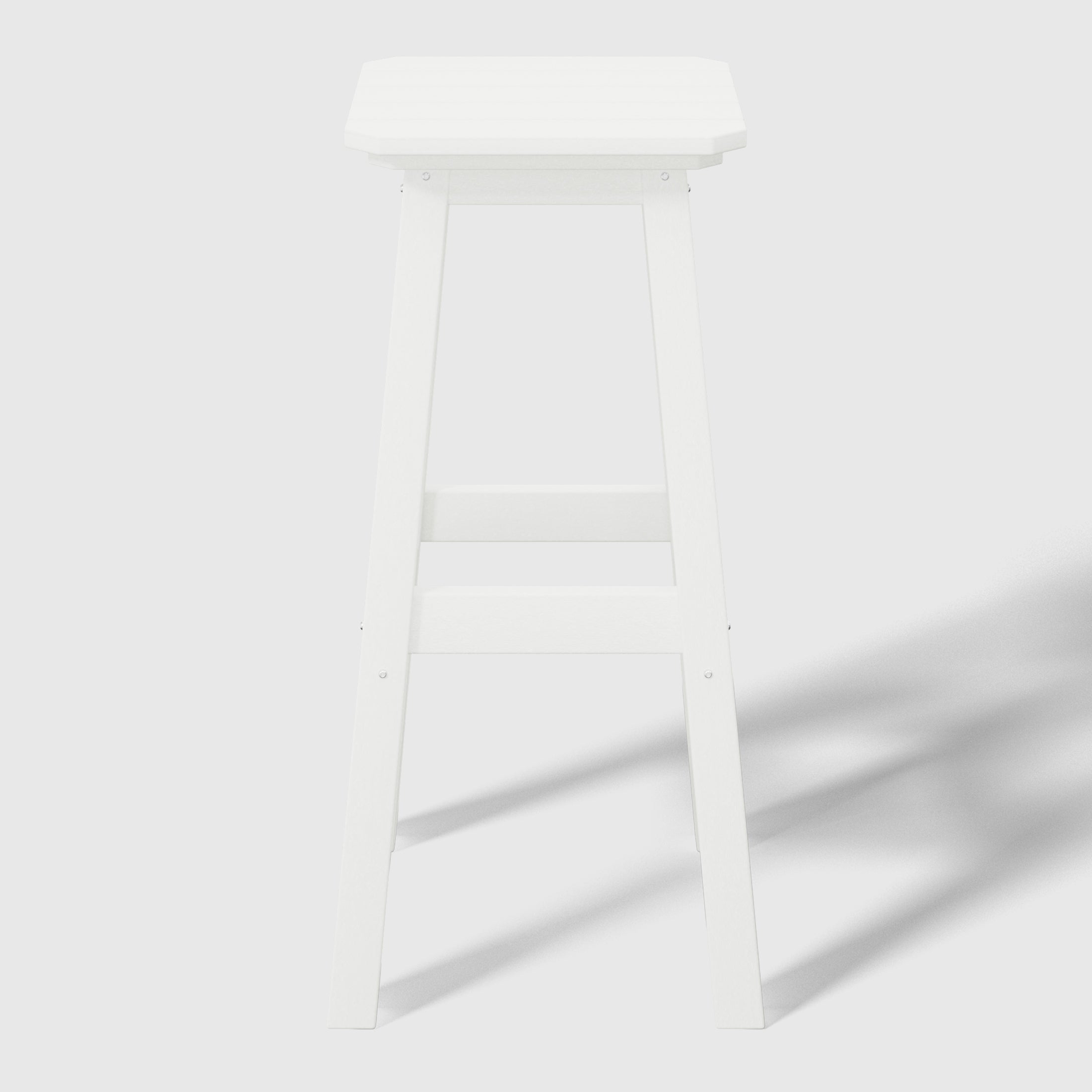 Paradise 29" HDPE Outdoor Patio Square Backless Bar Stool