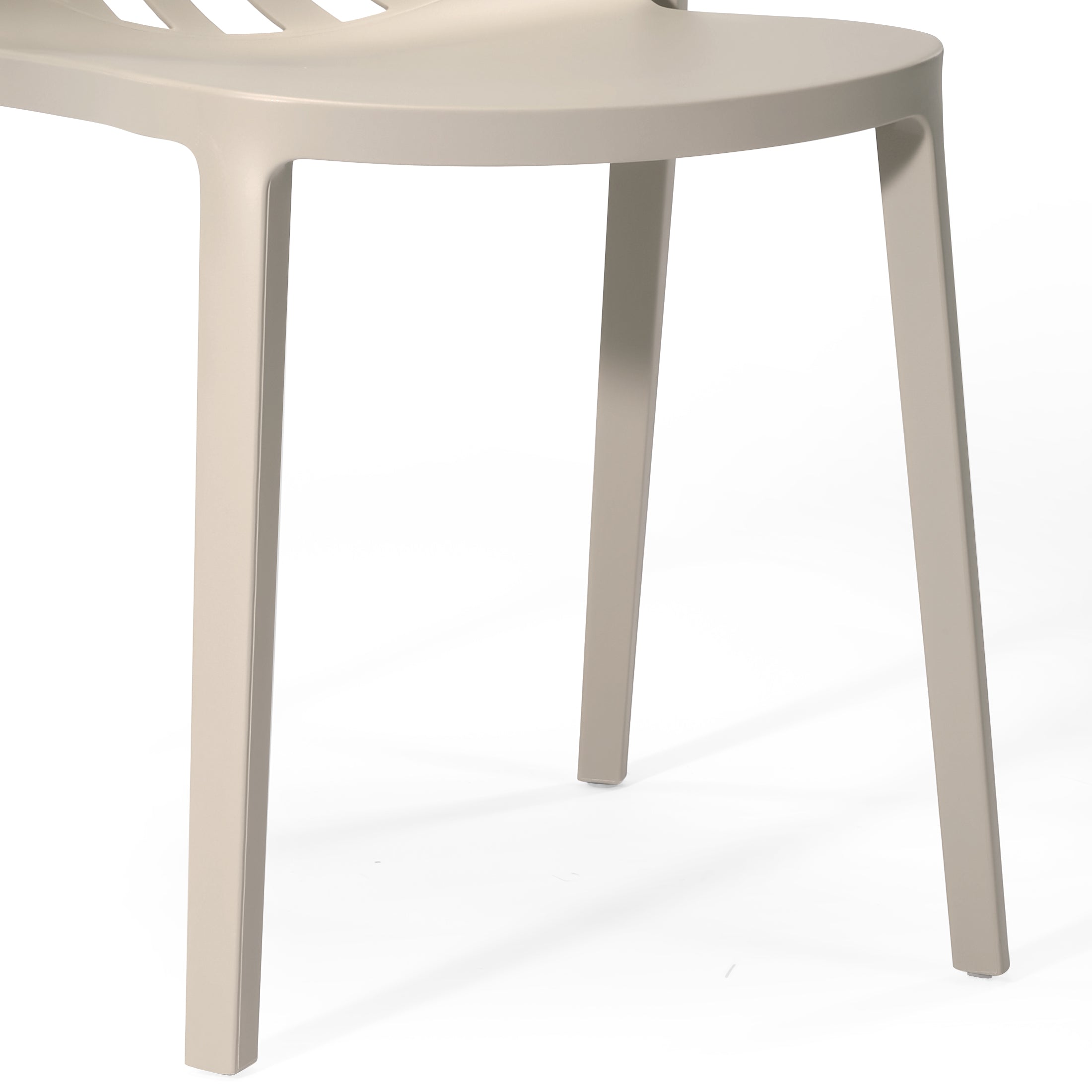 Sunshine Outdoor Modern Stackable Polypropylene Plastic Patio Bistro Dining Side Chairs (Set of 2)