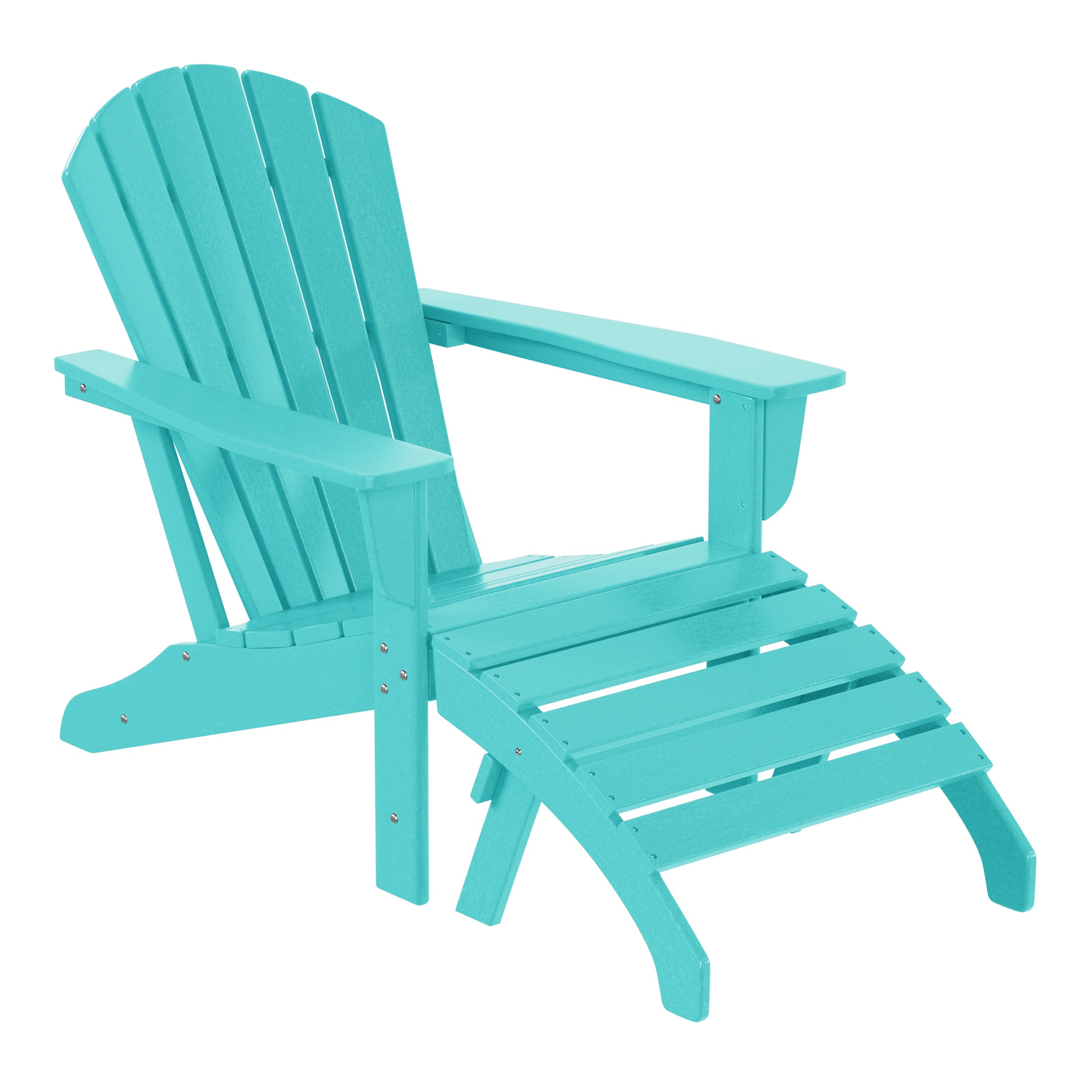 Portside Outdoor Adirondack Chair With Ottoman 2-Piece Set