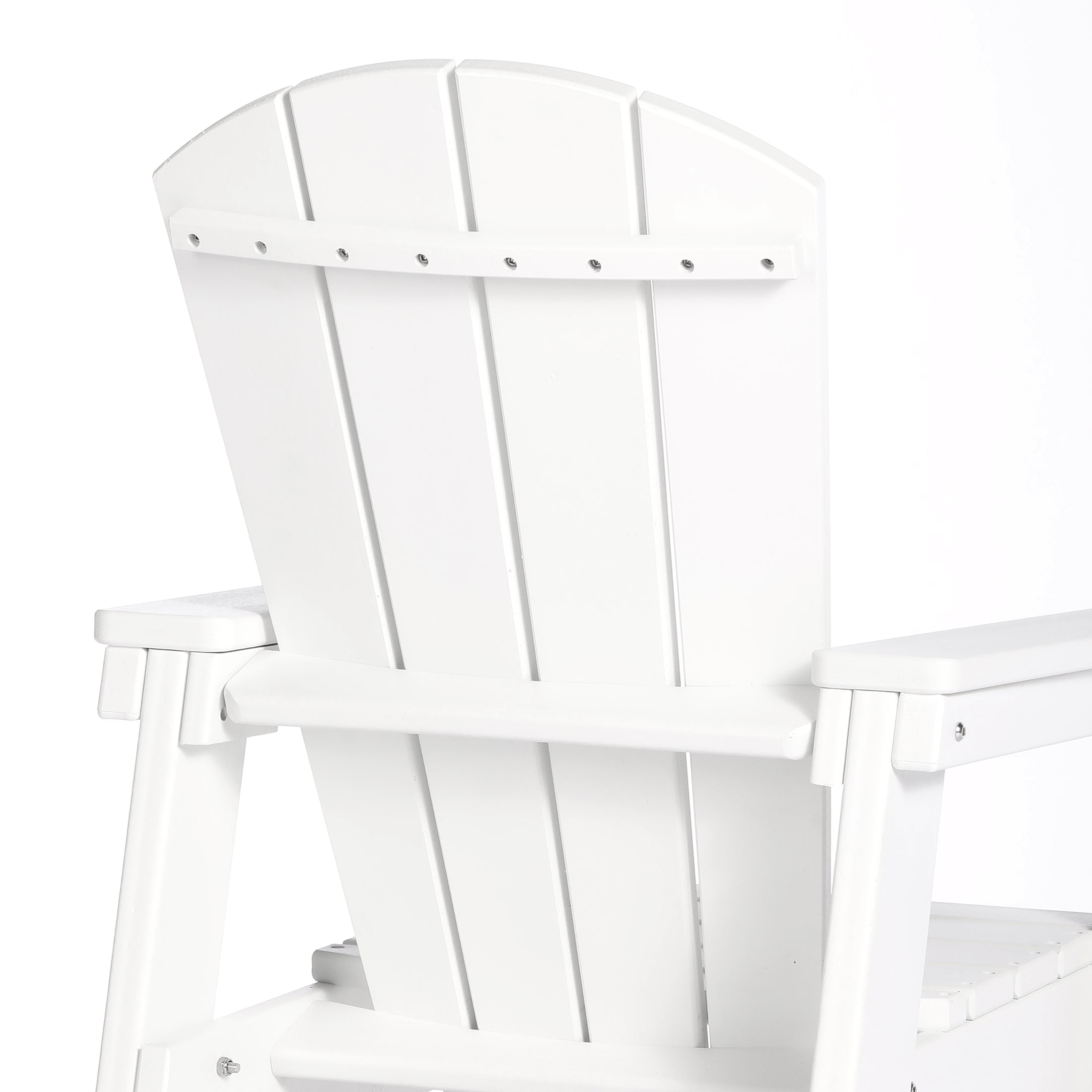 Paradise 2-Piece Kids Outdoor HDPE Adirondack Chair With Square Side Table Set