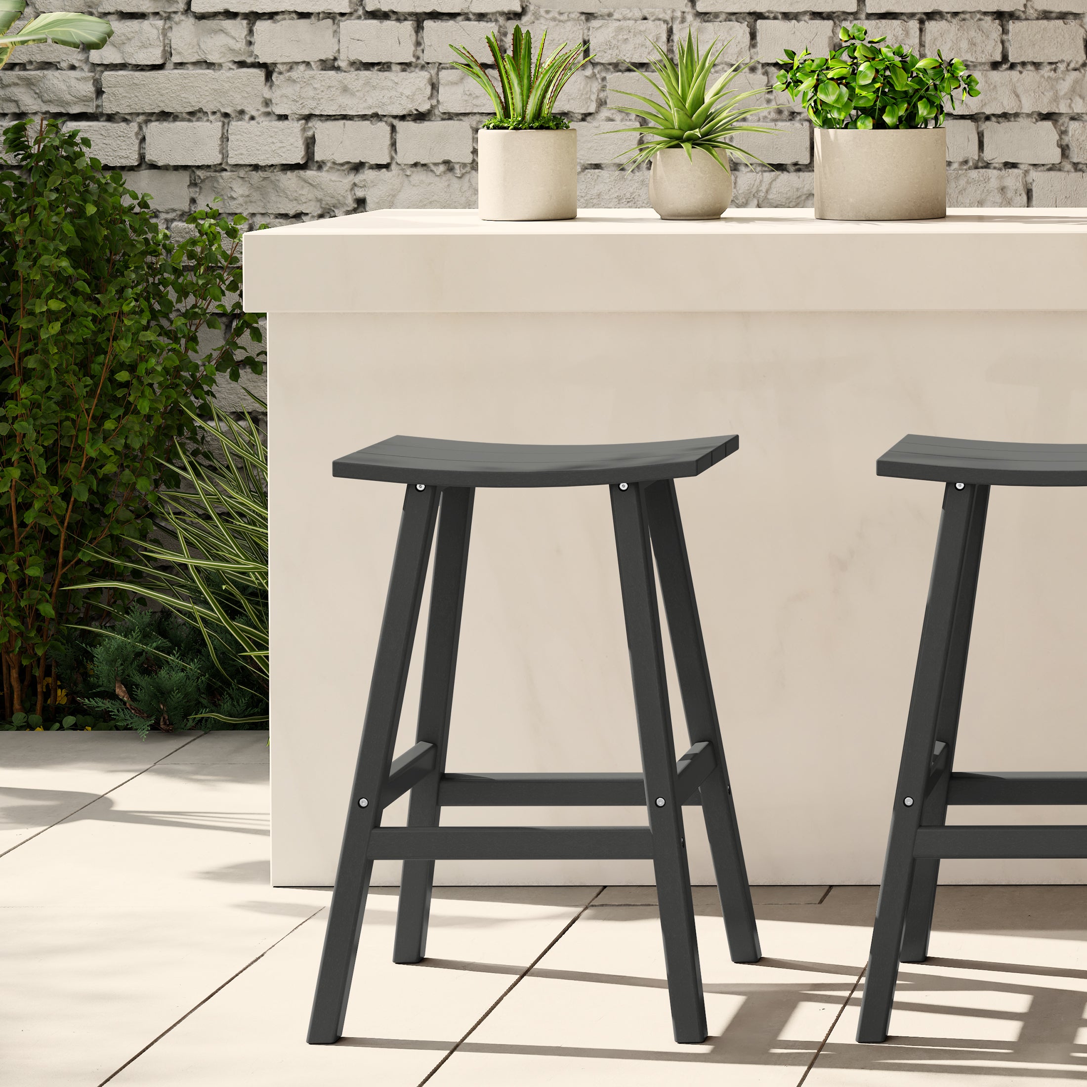 Paradise Westintrends 29" height Outdoor / Patio Saddle bar stool