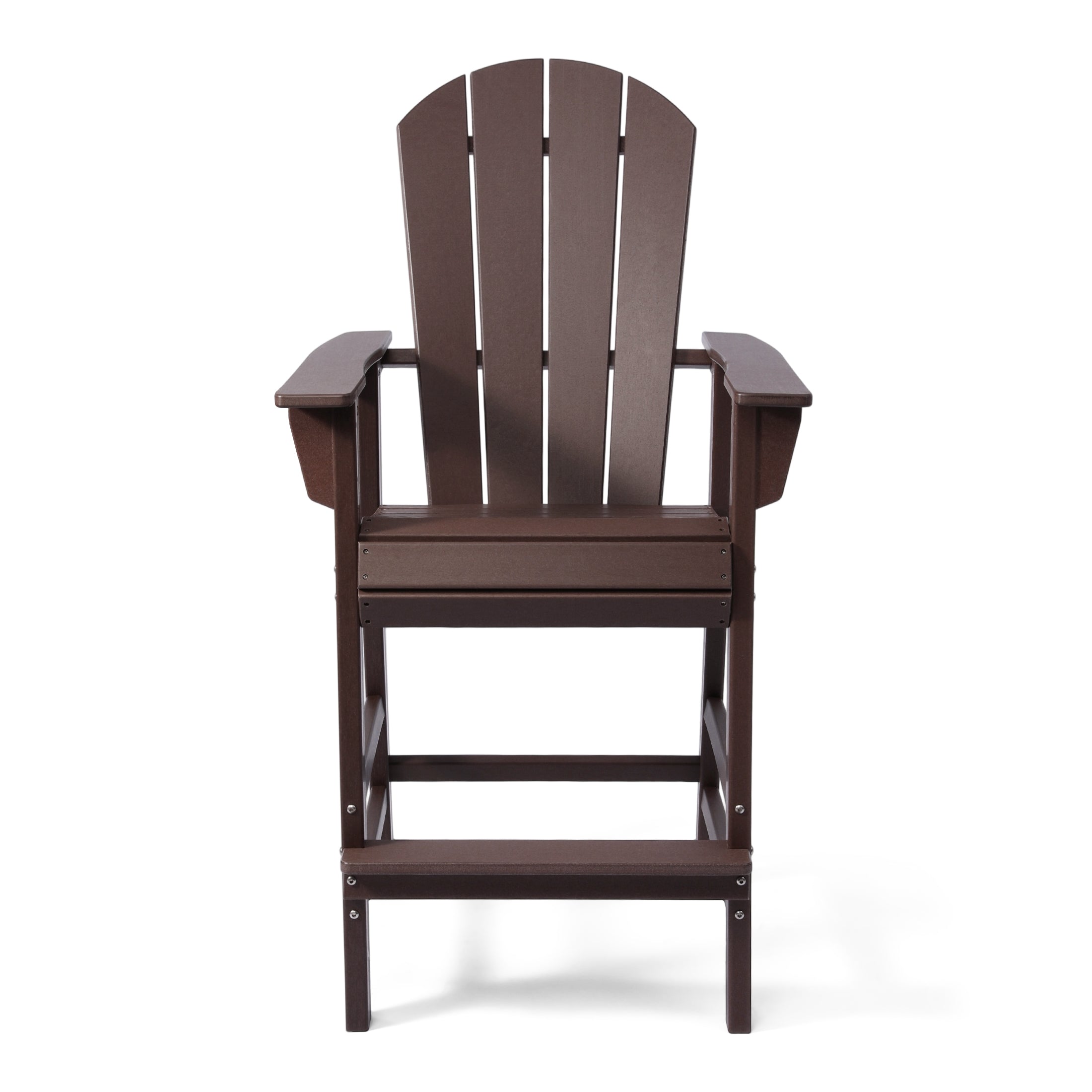 Paradise Outdoor HDPE Tall Adirondack Bar Height Chair With Cup Holder