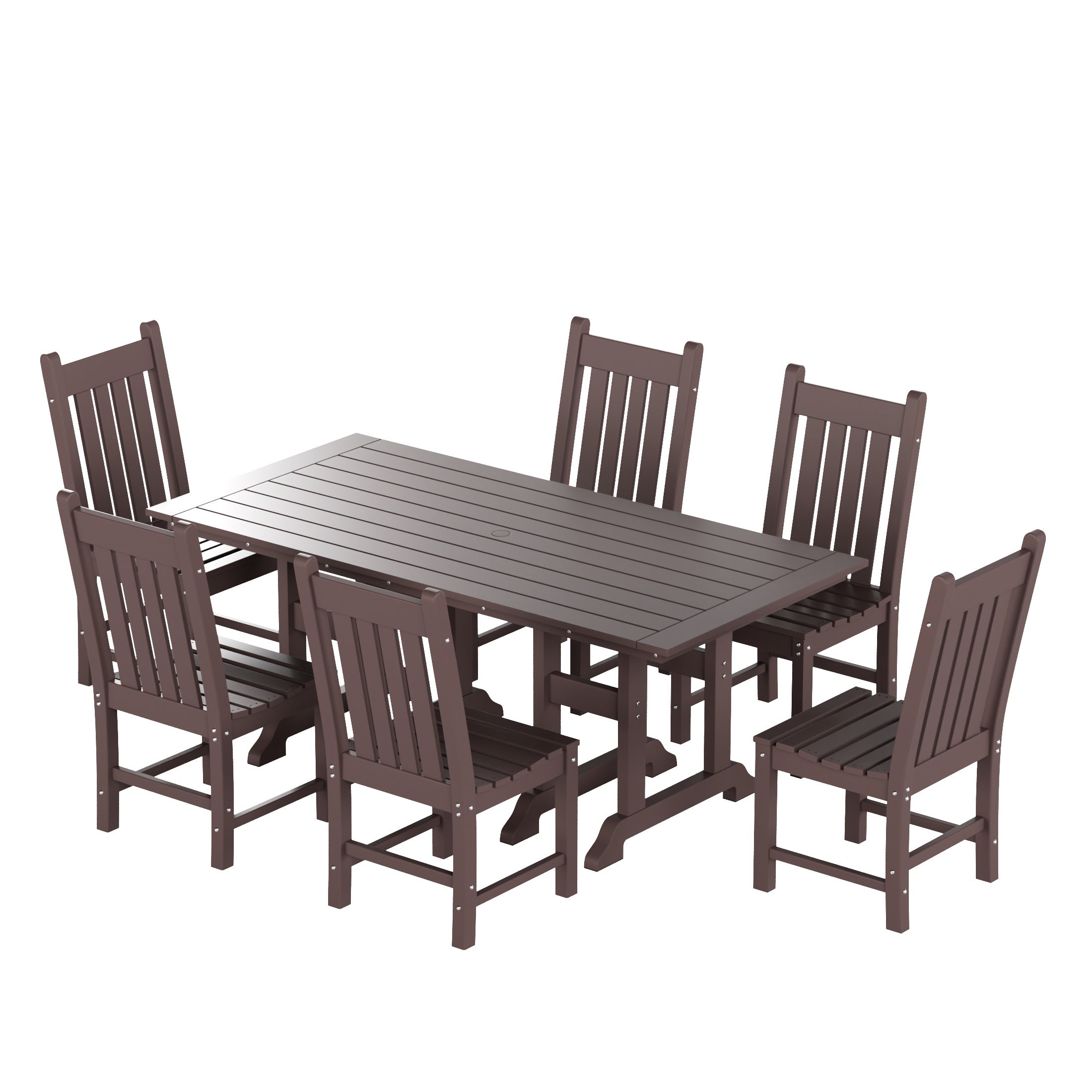 Paradise 7 Piece Outdoor Patio Dining Set Outdoor Table and Chair Set