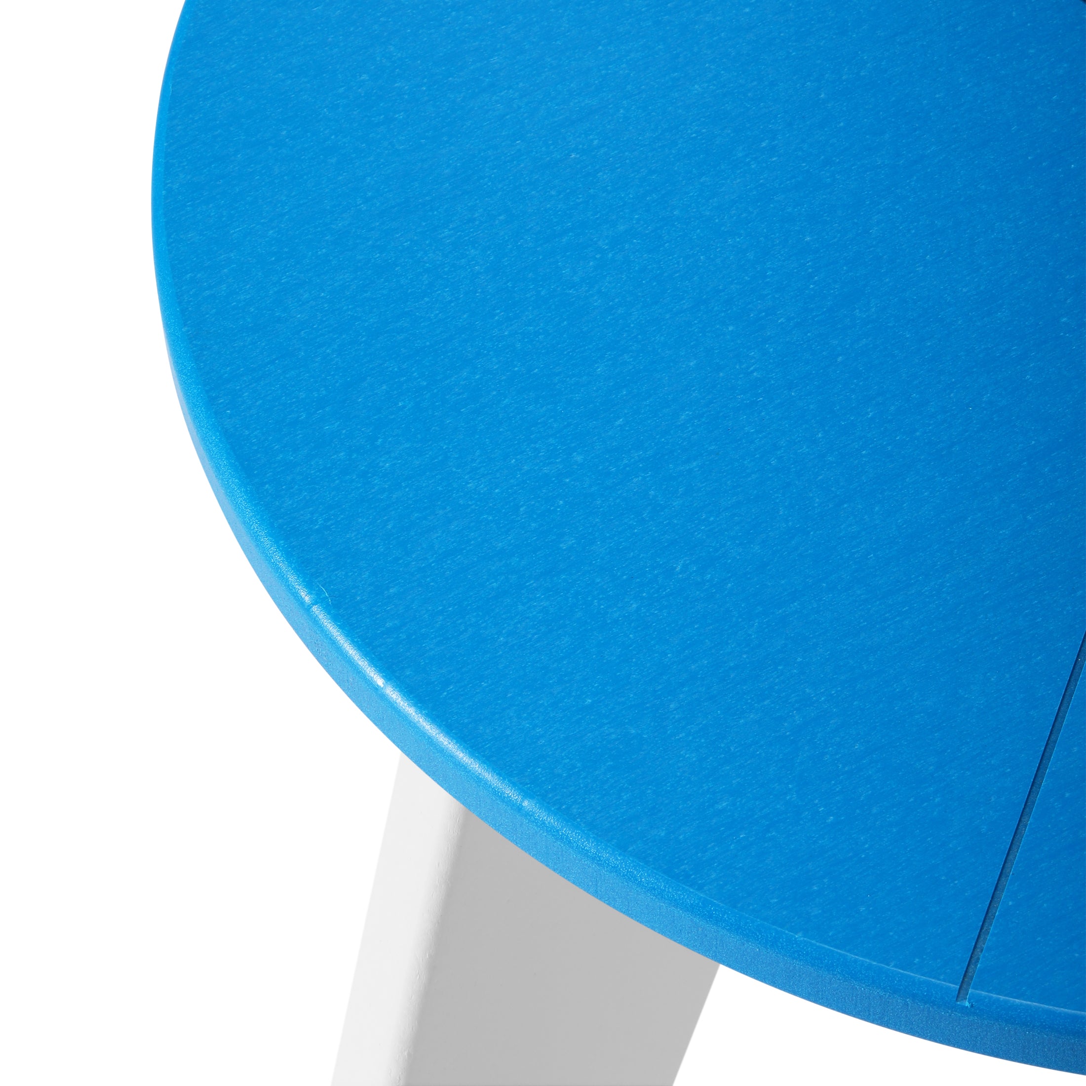 Seaside HDPE Plastic Outdoor Round Adirondack Patio Side Table