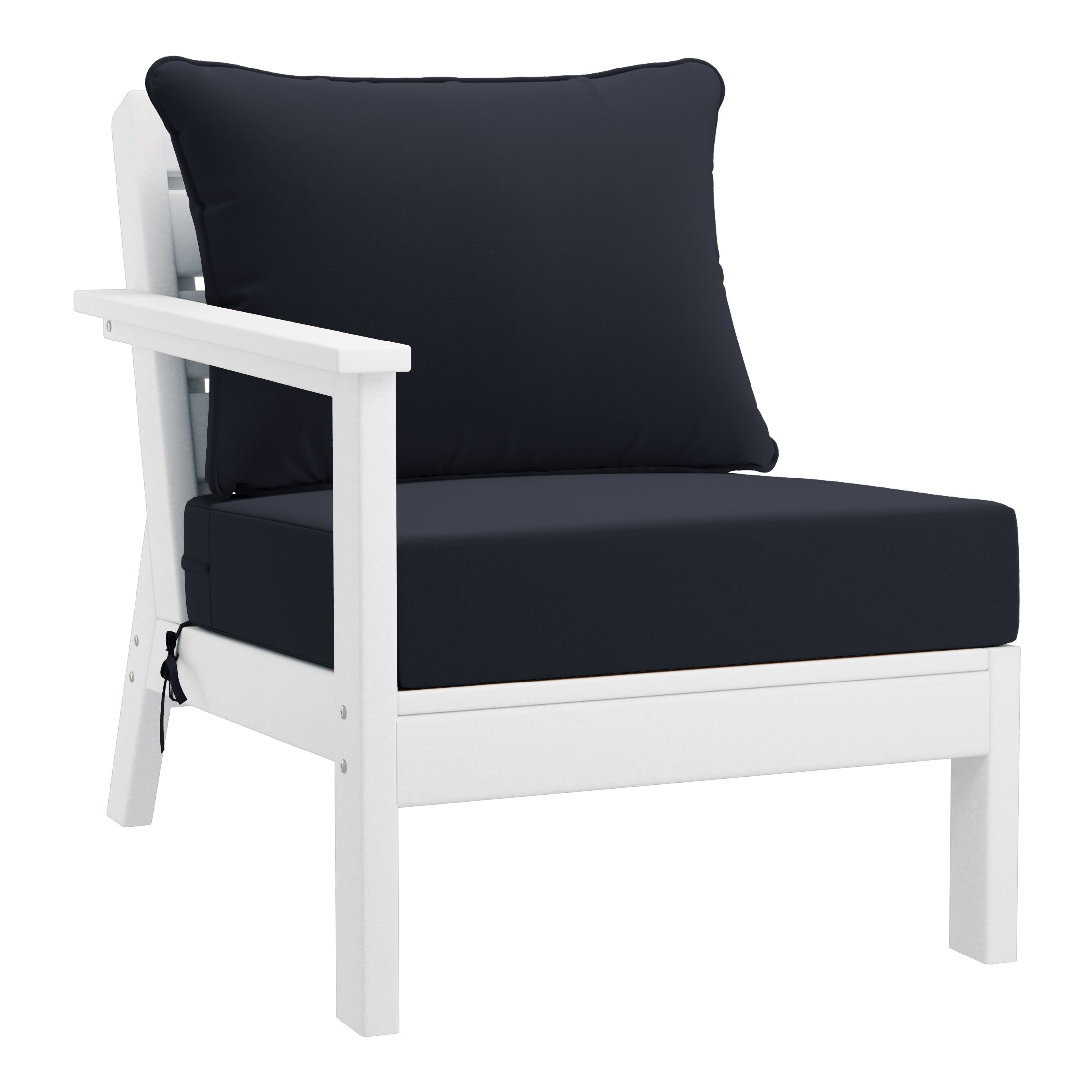 Portsmouth Outdoor Patio HDPE Sectional Sofa with Patio Cushions