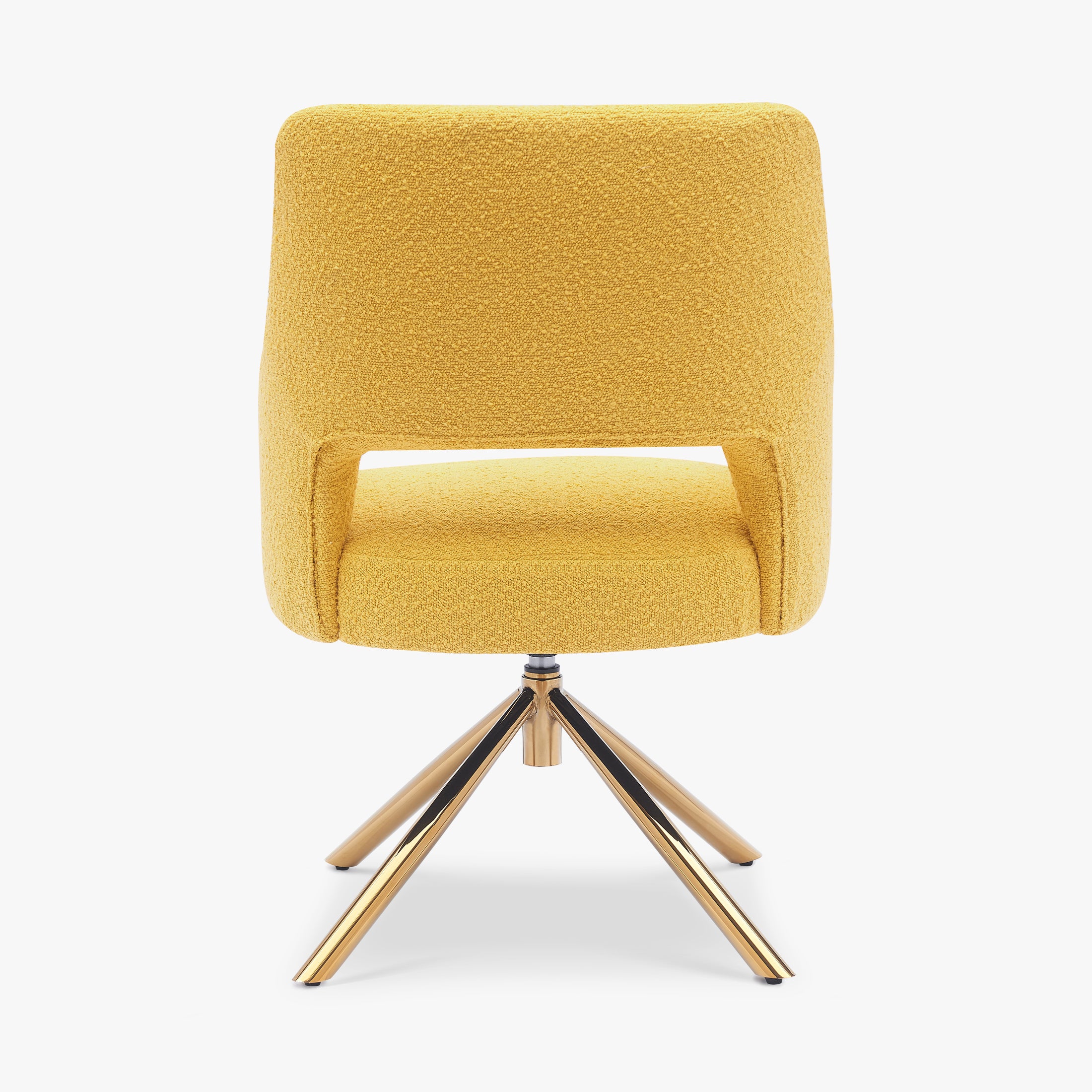 Amélie Mid-Century Modern Wide Boucle Swivel Vanity Chair