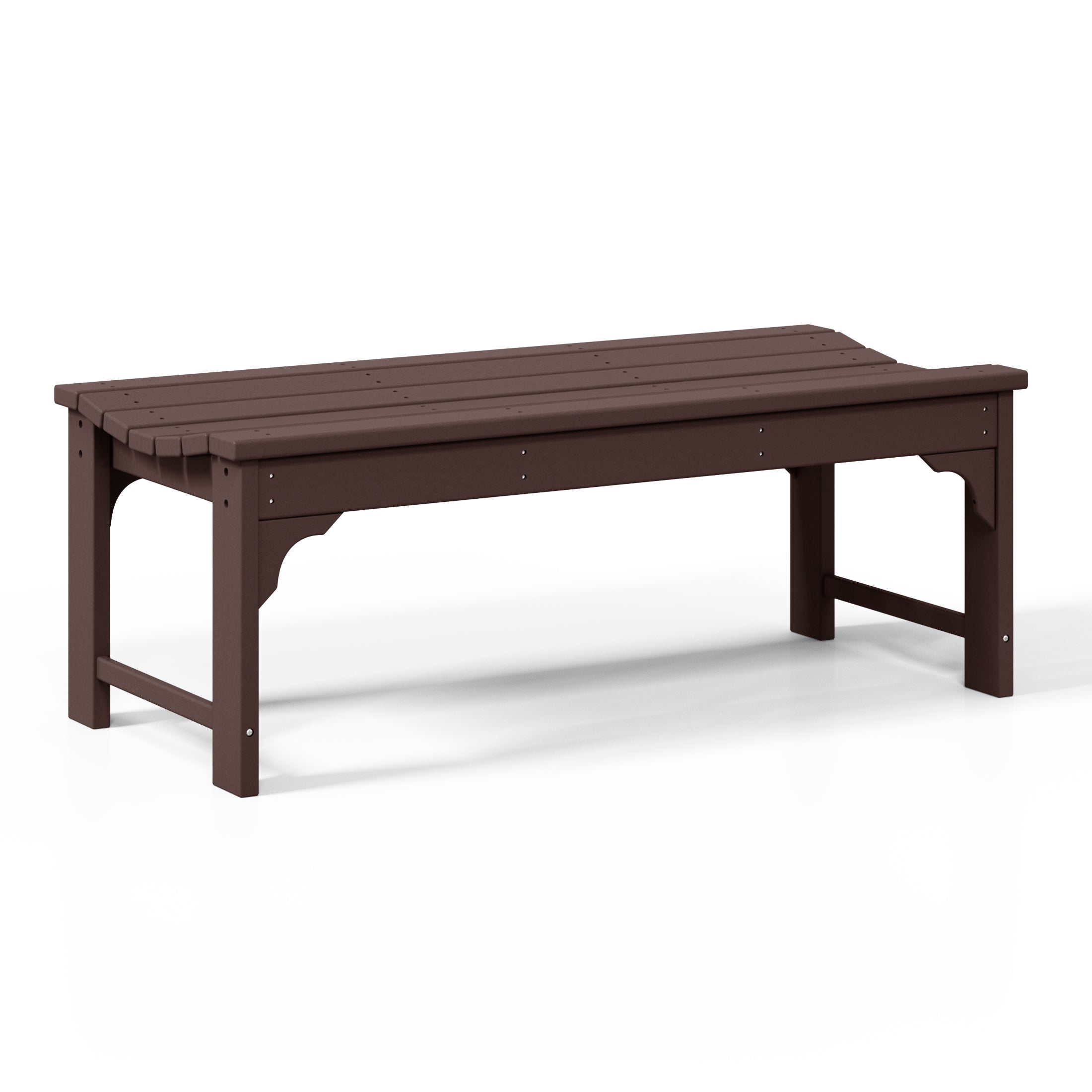 Paradise 48" length backless Poly Wood Outdoor / Garden bench
