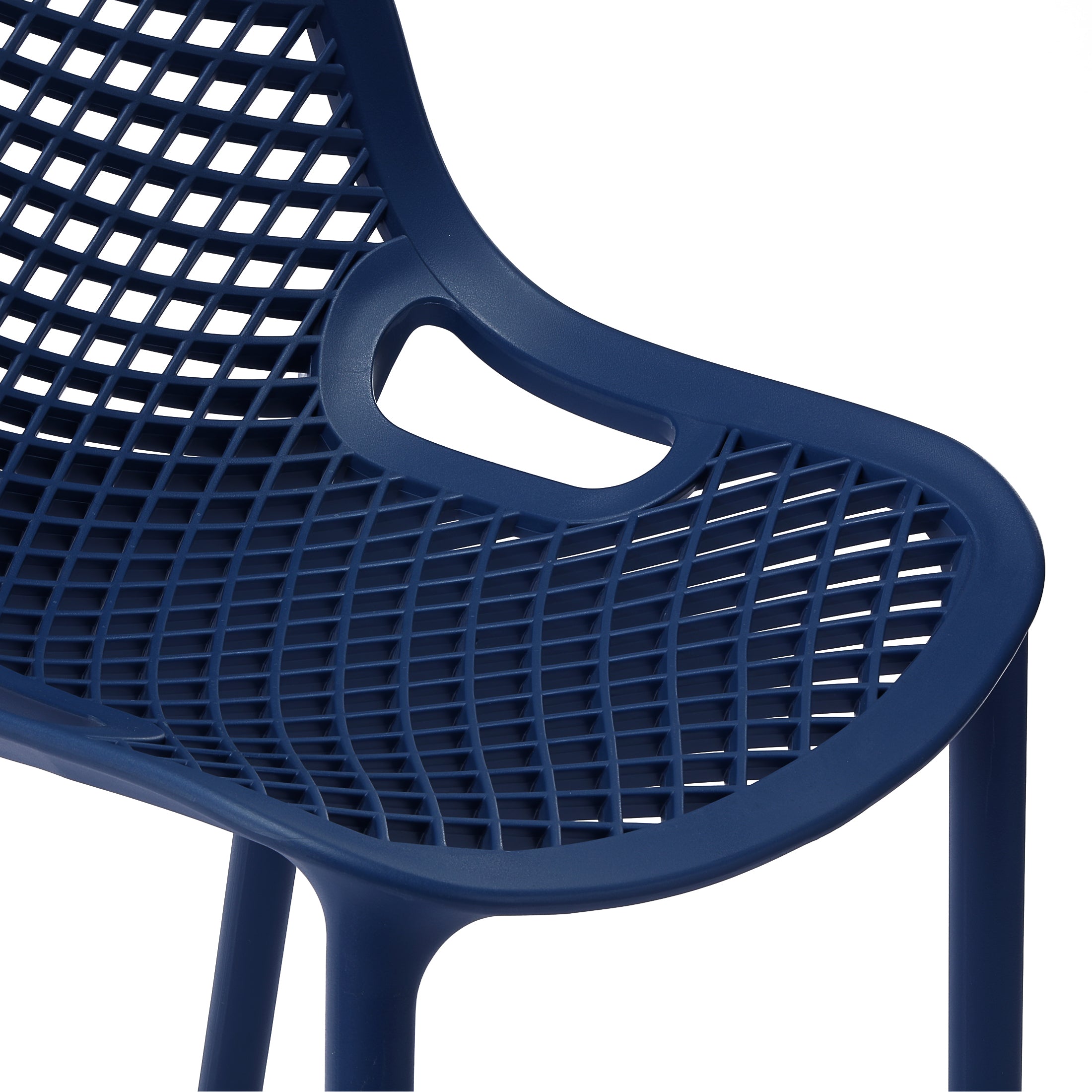 Sunshine 41.75" Outdoor Modern Polypropylene Plastic Patio Bar Height Stools (Set of 2)