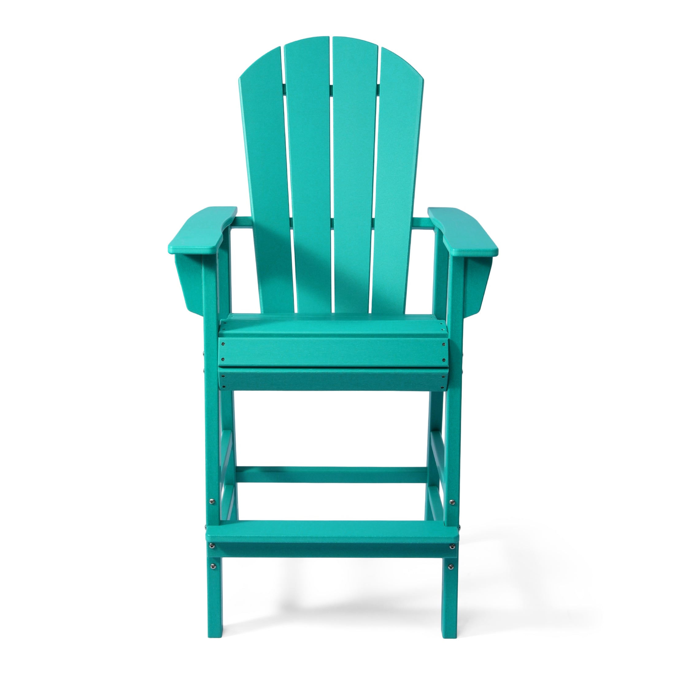 Paradise Outdoor HDPE Tall Adirondack Bar Height Chair With Cup Holder