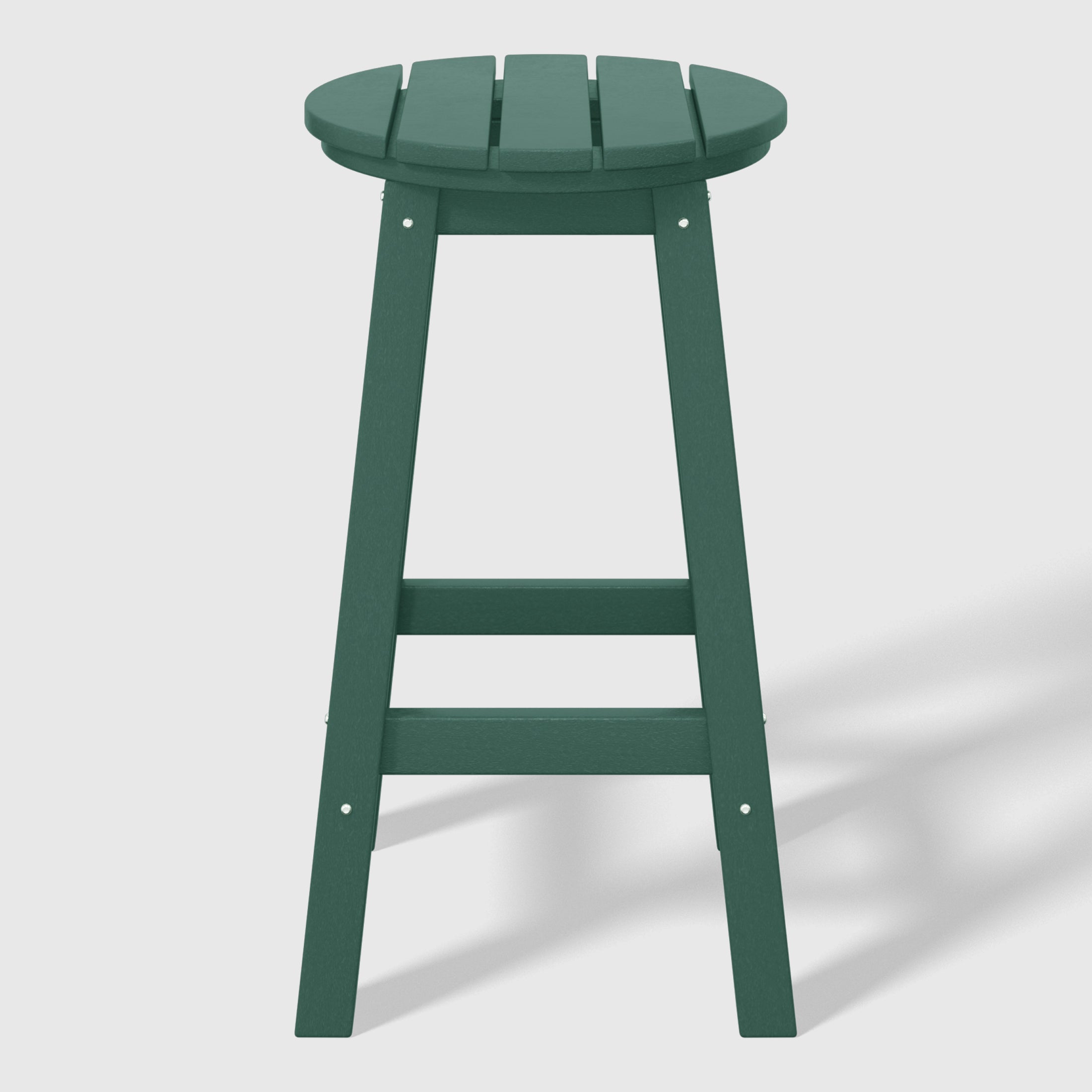 Paradise 24" HDPE Outdoor Patio Round Counter Height Bar Stool Set of 2