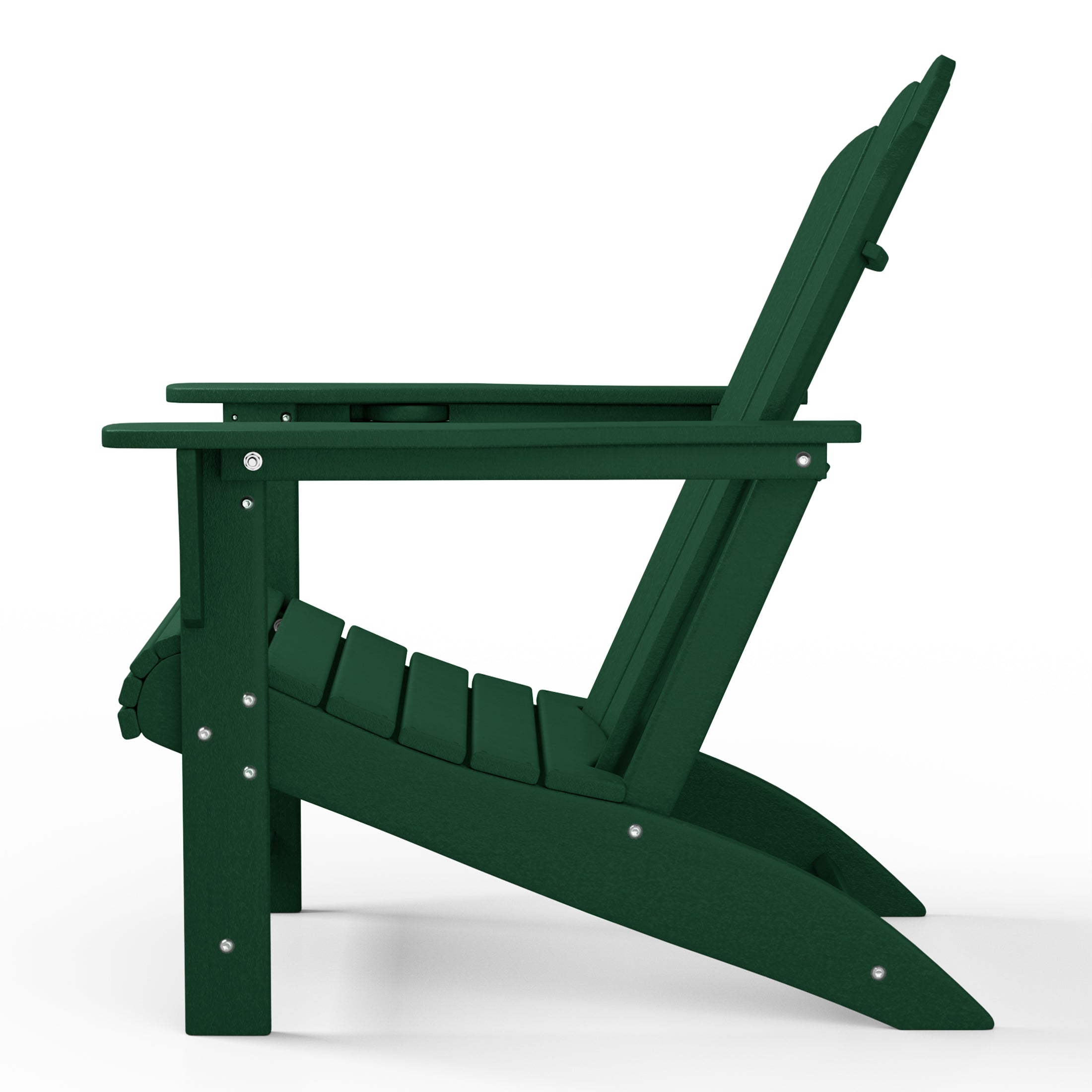 Lakeview Outdoor Patio HDPE Adirondack Chair With Cup Holder