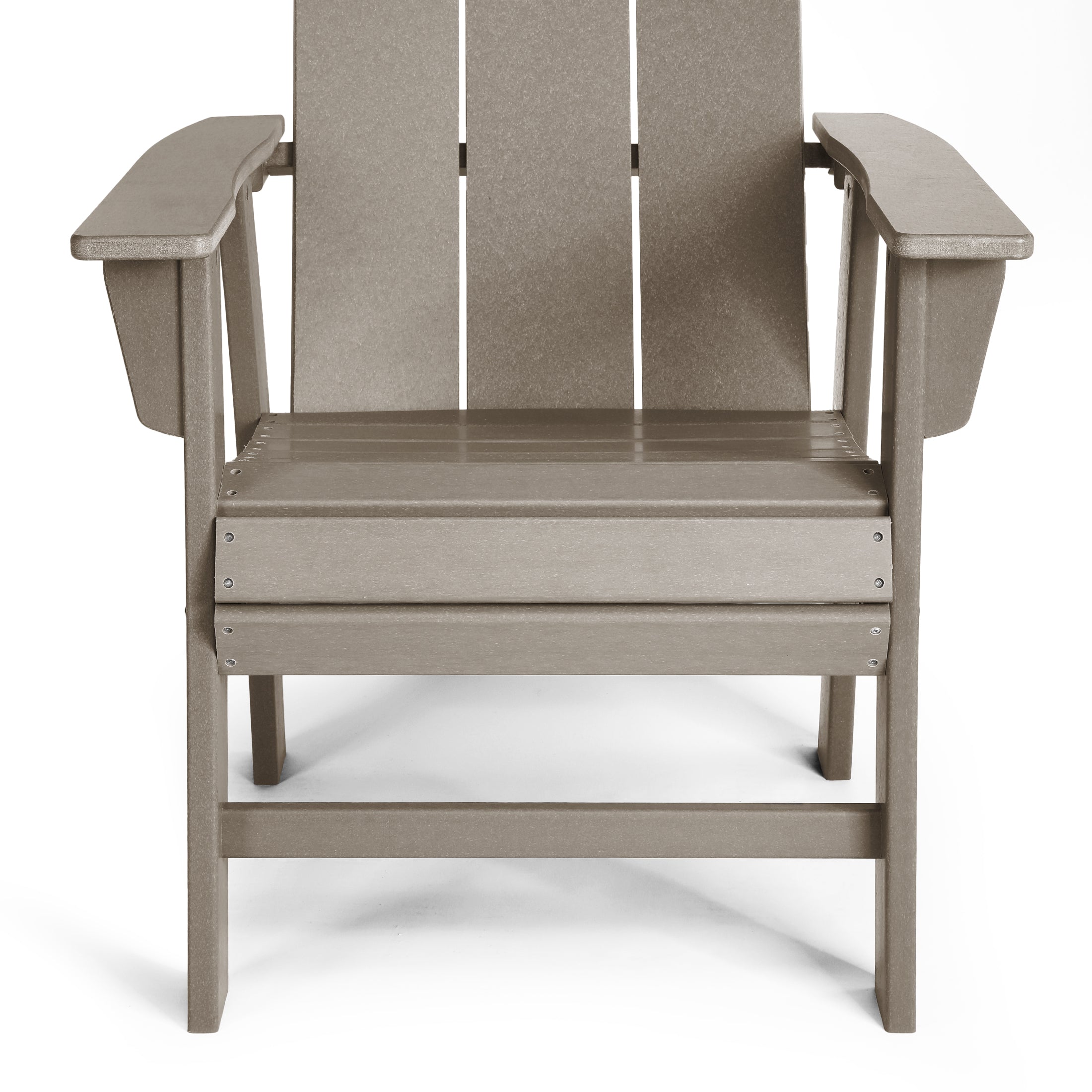 Palms Outdoor Patio HDPE Plastic Modern Adirondack Dining Chairs (Set of 2)