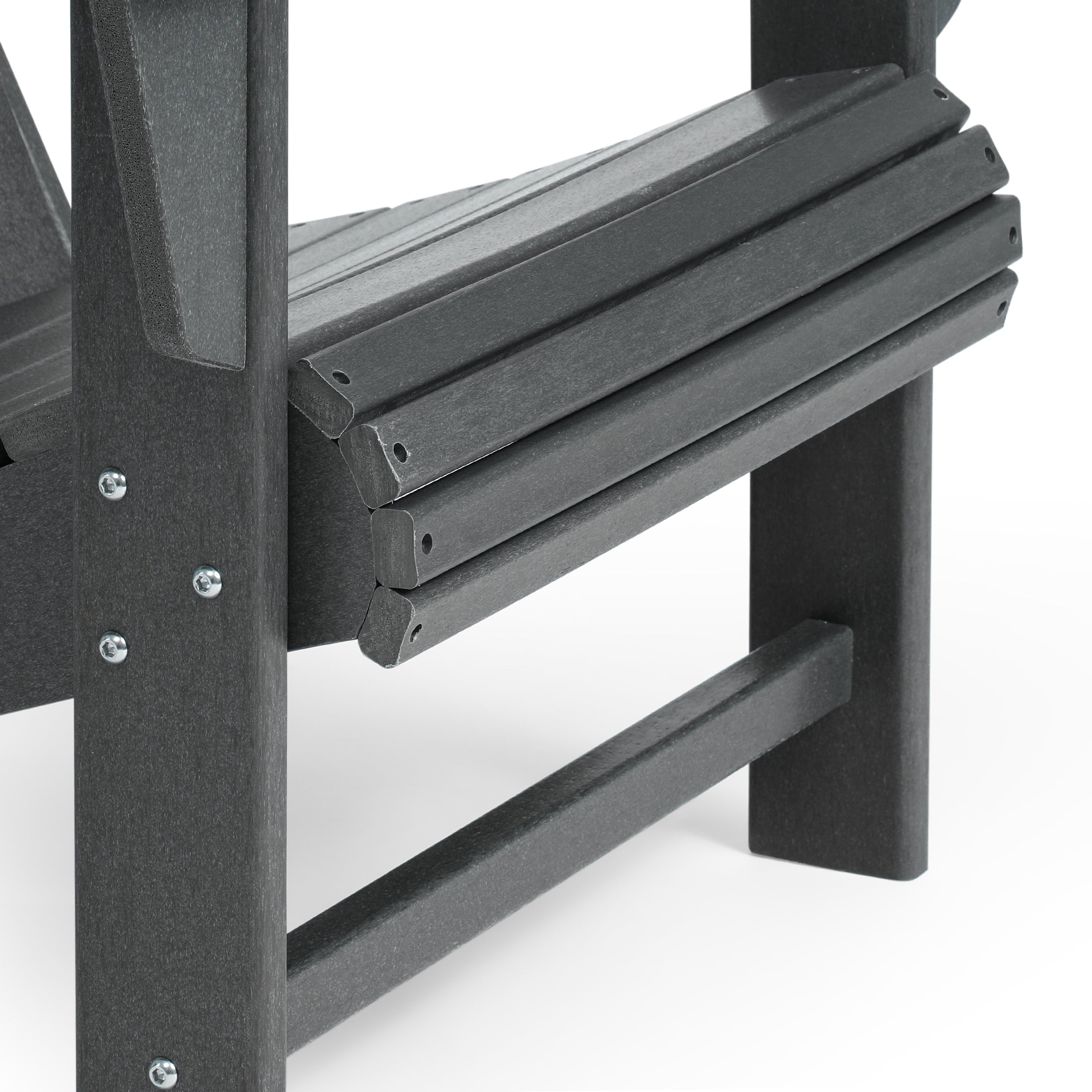 Lakeview 12-Piece HDPE Outdoor Patio Furniture Adirondack Chair Conversation Table Set