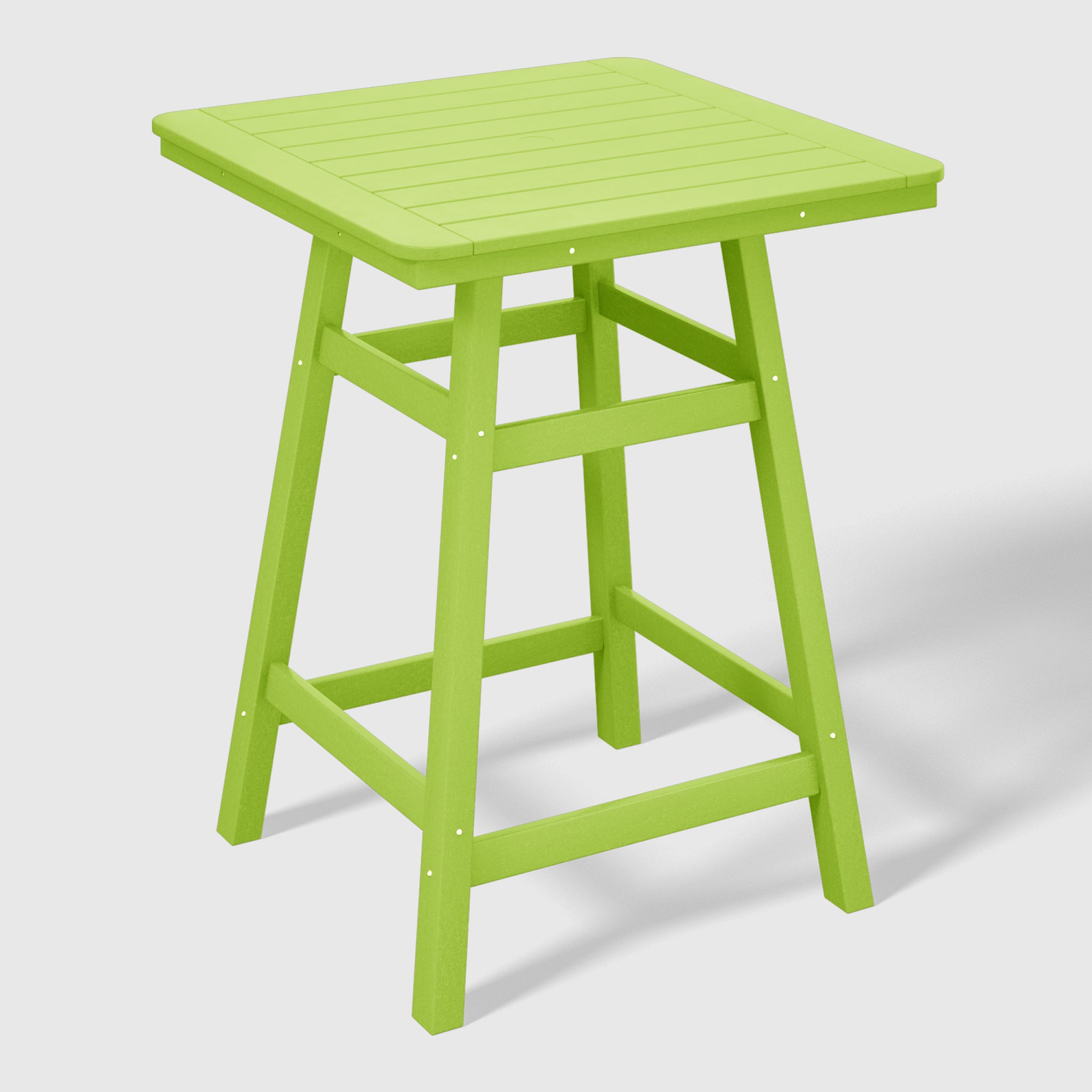 Paradise 30" Square Outdoor Patio Counter High Bistro Bar Table With Umbrella Hole