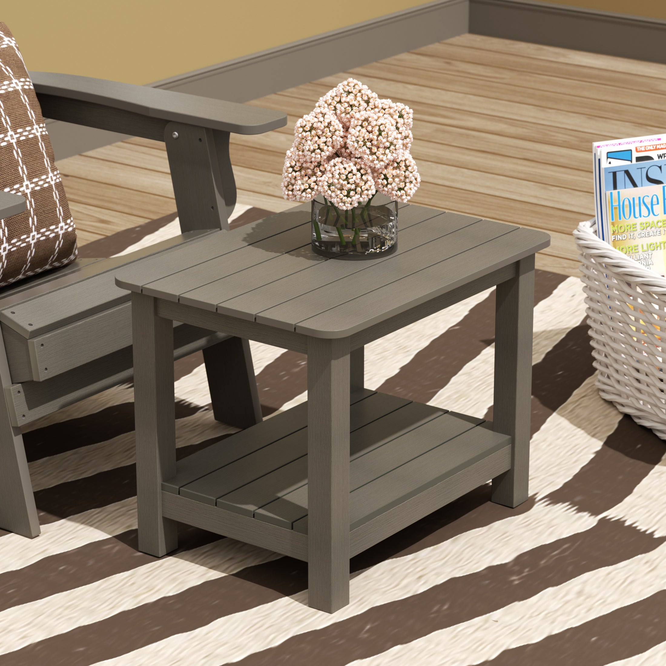 Florence Outdoor Patio All-weather Modern Side Table