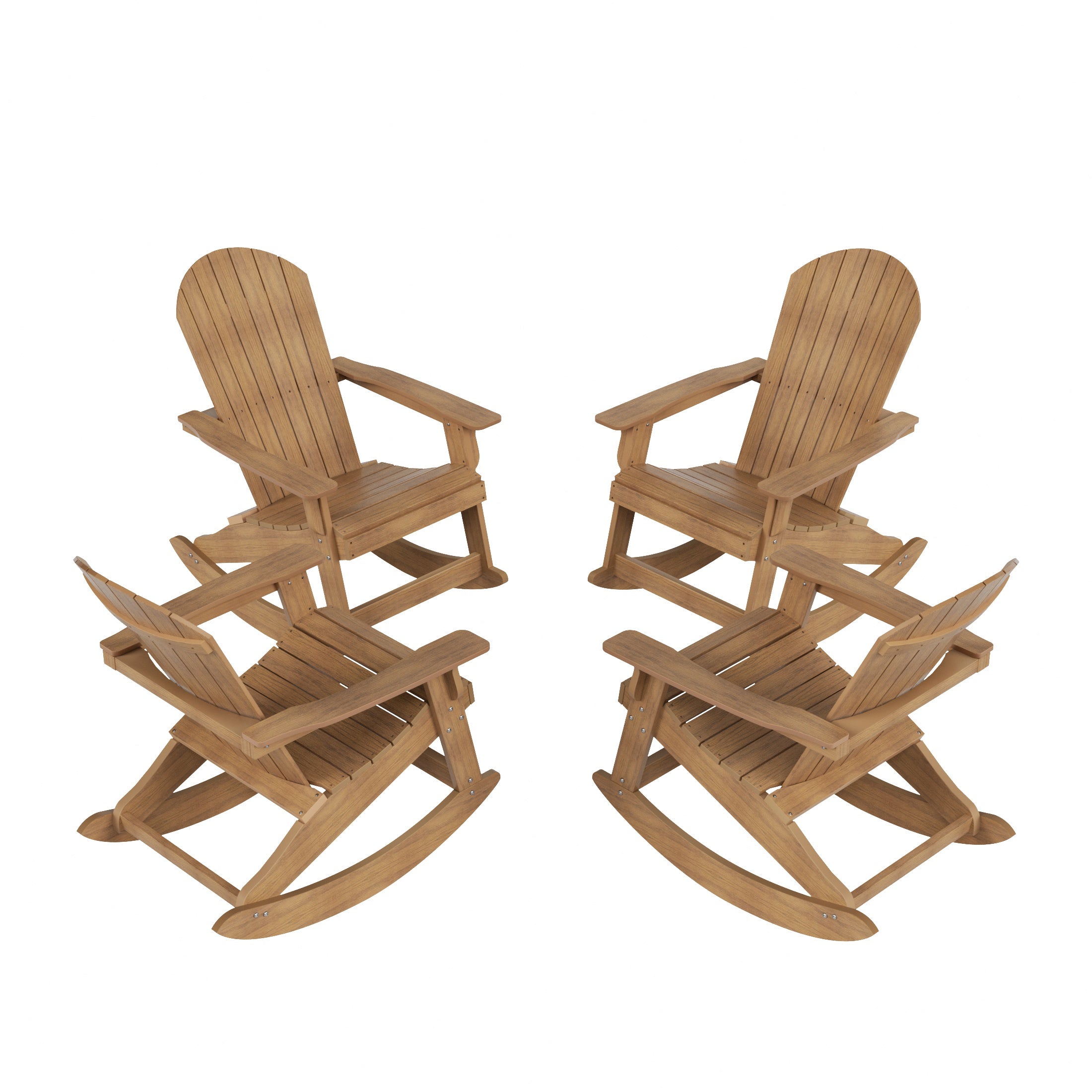 Florence Outdoor Rocking Adirondack Chair (Set of 4)