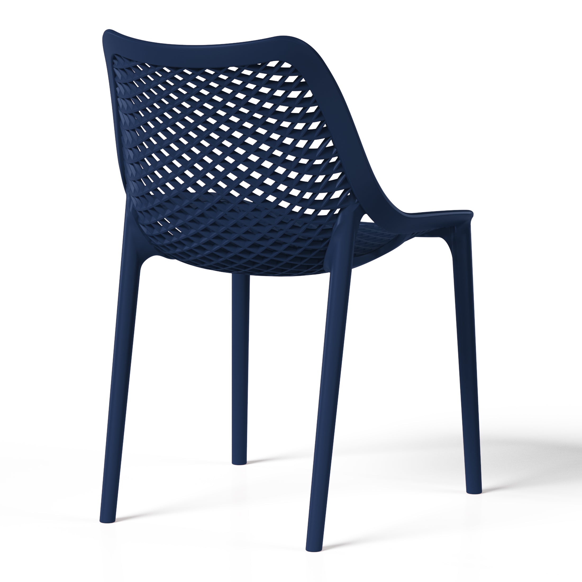 Sunshine Outdoor Stackable Modern Plastic Dining Chairs (Set of 2)