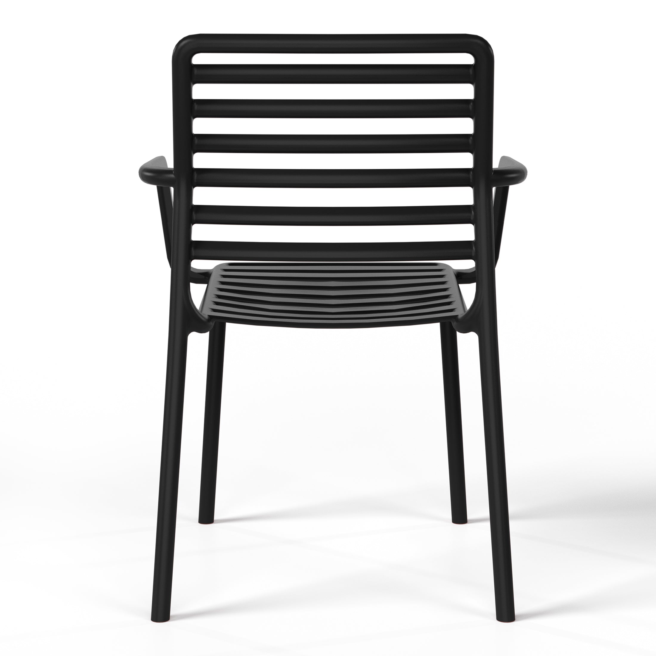 Sunshine Outdoor Stackable Polypropylene Plastic Resin Dining Armchairs (Set of 4)