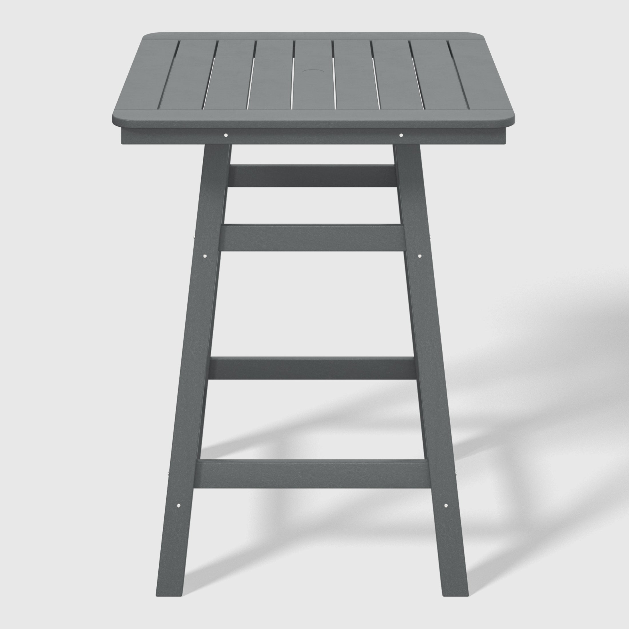 Paradise 30" Square Outdoor Patio Counter High Bistro Bar Table With Umbrella Hole