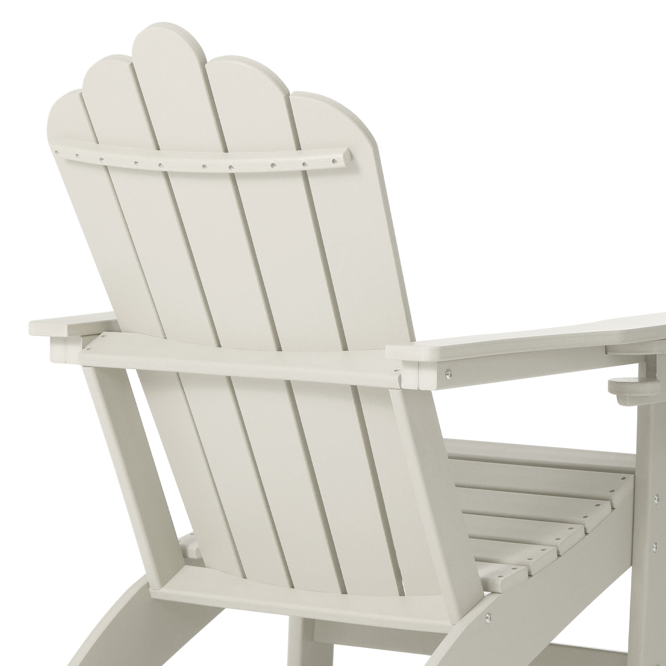 Lakeview Outdoor Patio HDPE Adirondack Chair With Cup Holder