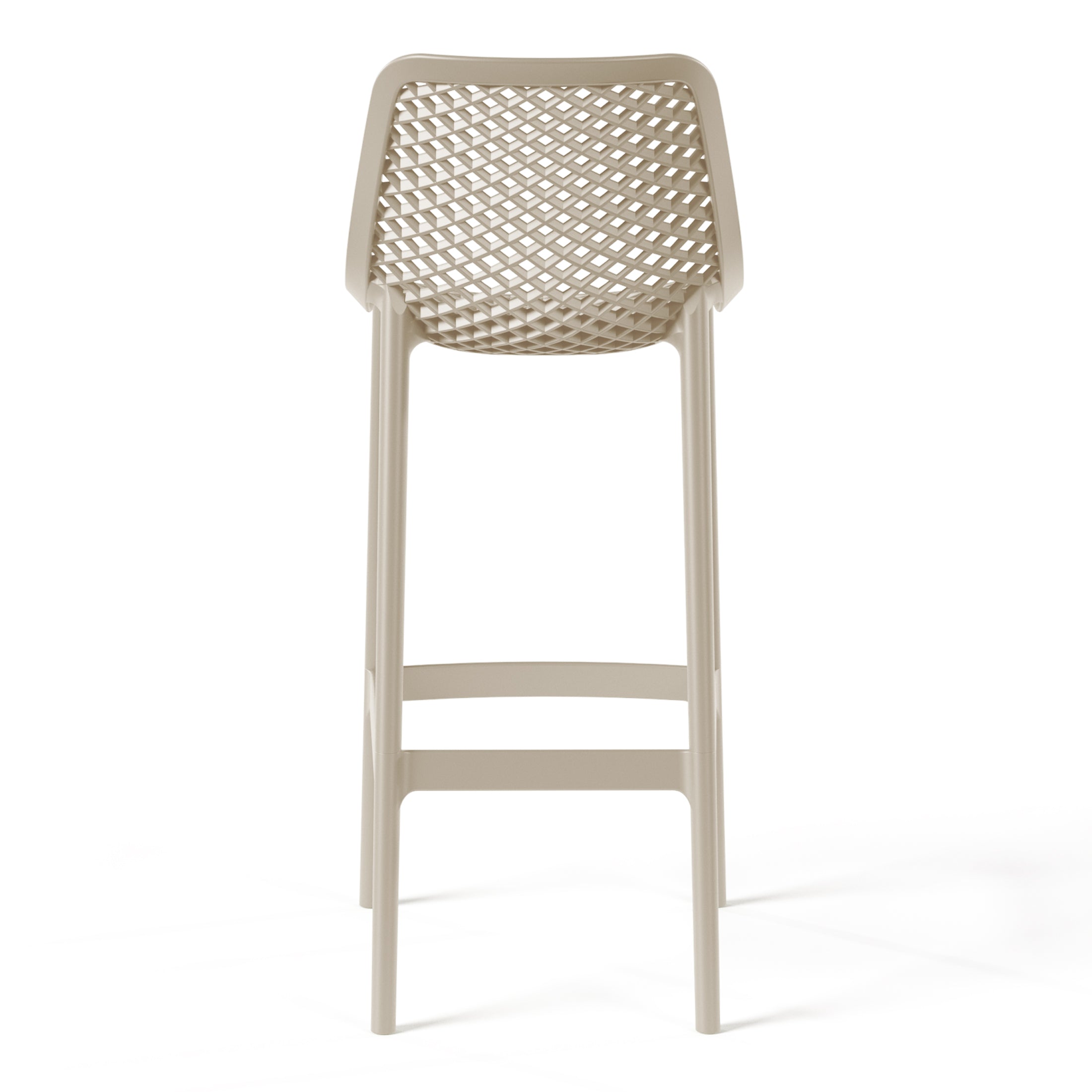 Sunshine 41.75" Outdoor Modern Polypropylene Plastic Patio Bar Height Stools (Set of 2)