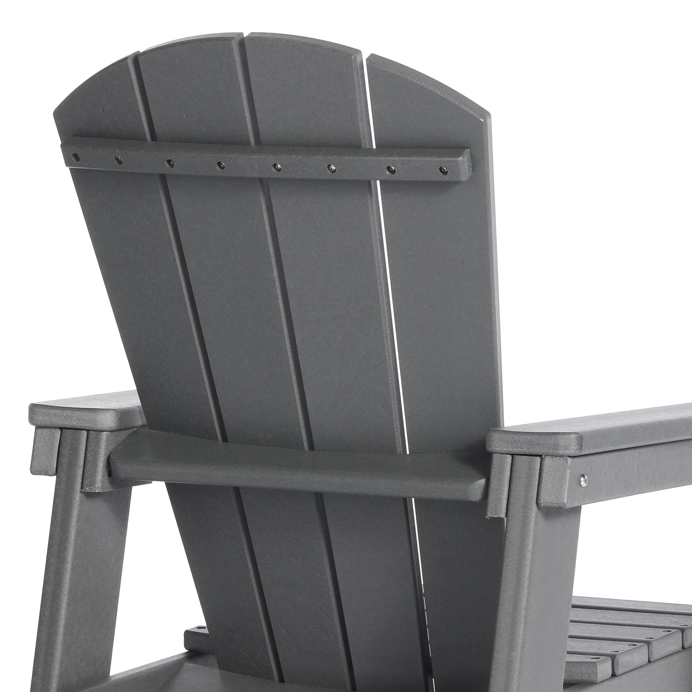 Paradise 2-Piece Kids Outdoor HDPE Adirondack Chair With Square Side Table Set