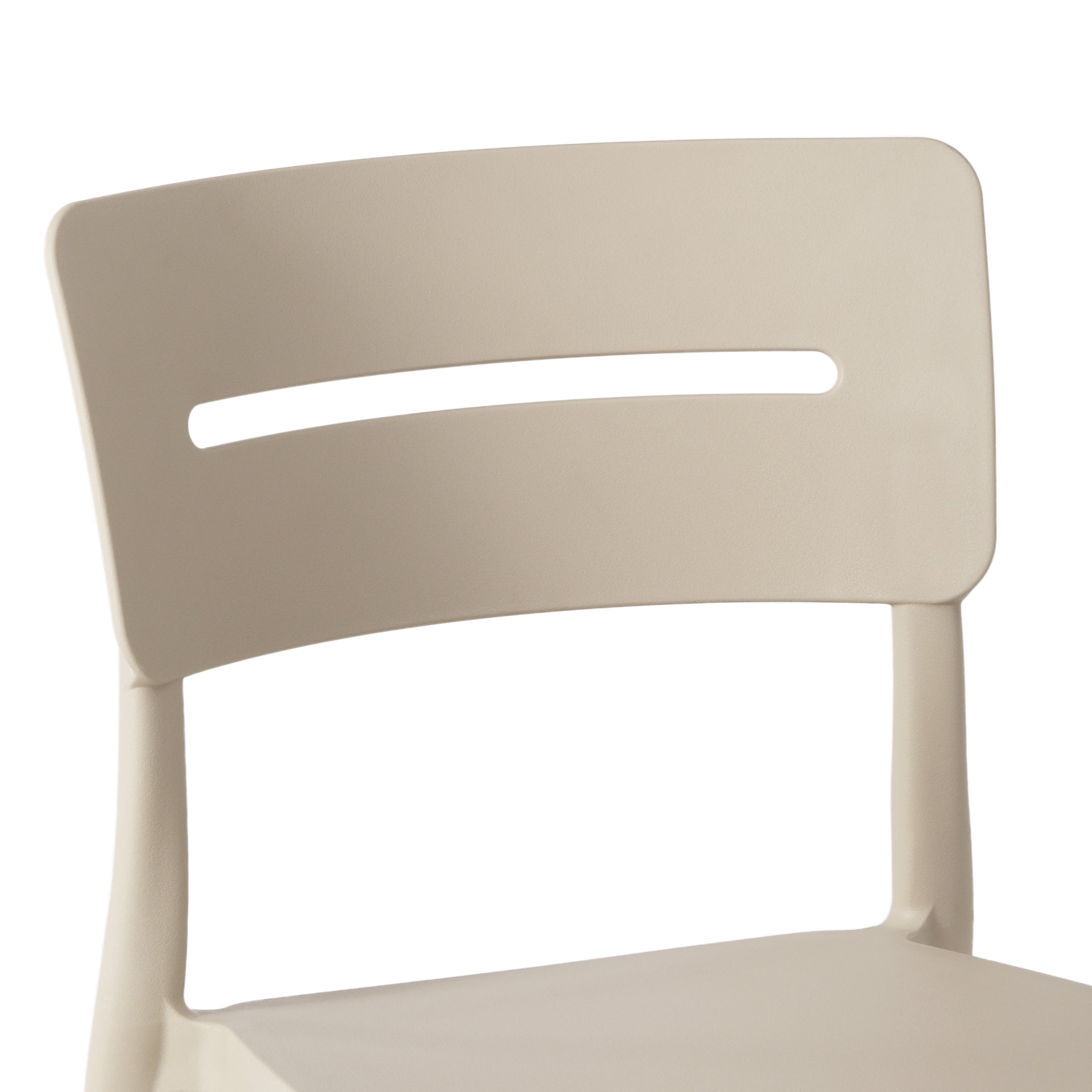 Sunshine Outdoor Modern Stackable Plastic Patio Dining Chairs (Set of 2)