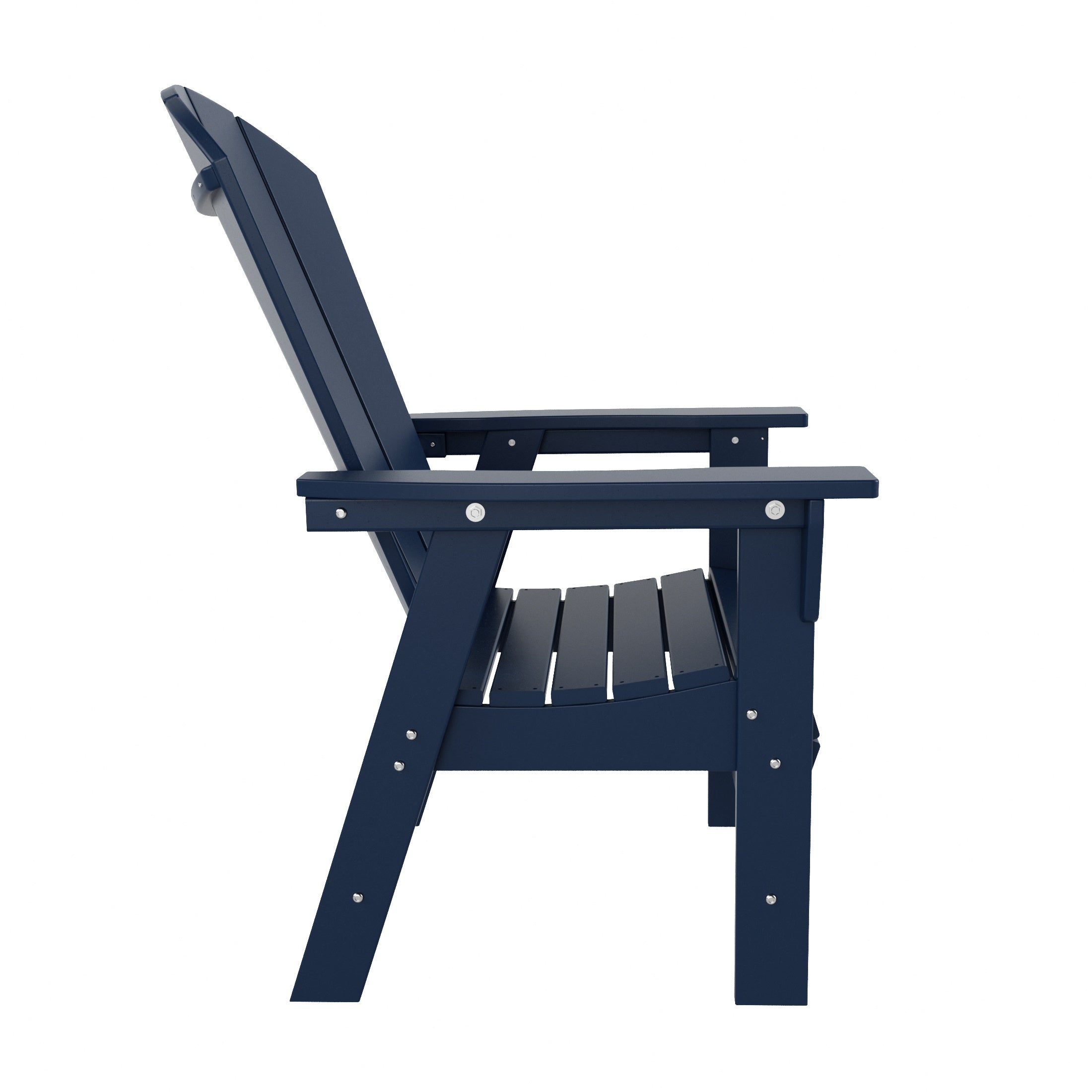 Paradise Malibu Outdoor Patio HDPE Plastic Adirondack Dining Chair
