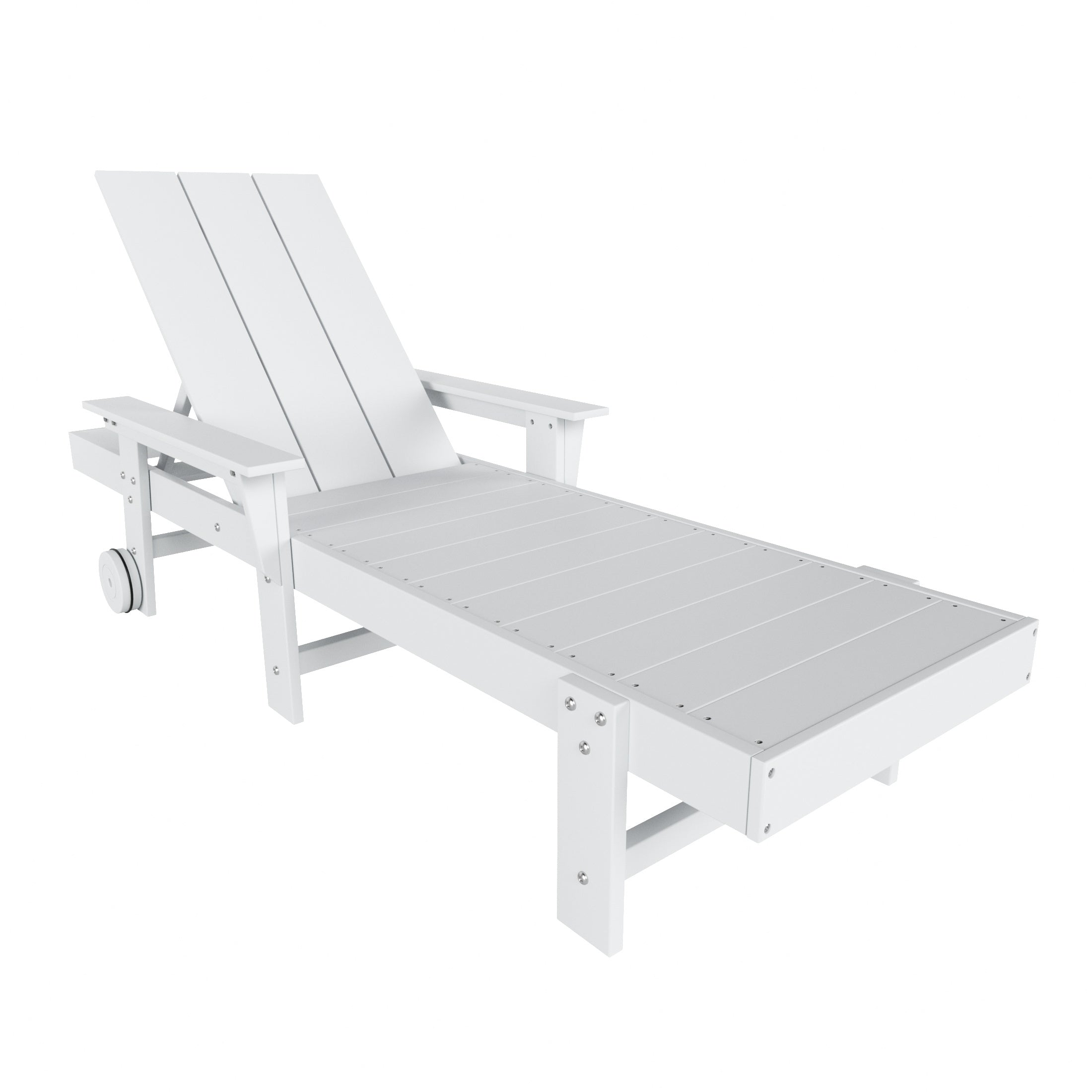Palms Modern Reclining Chaise Lounge With Arms & Wheels
