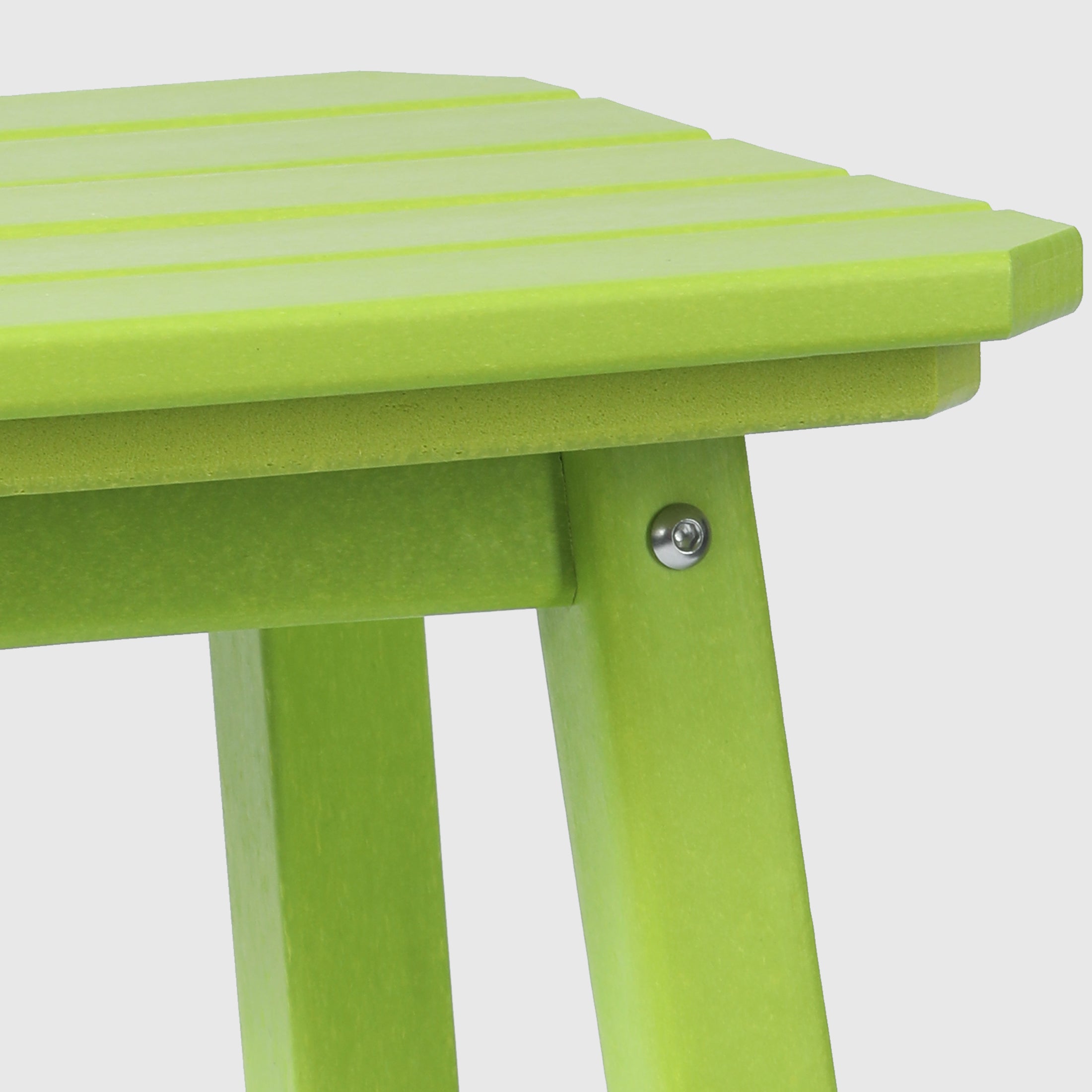 Paradise 24" HDPE Outdoor Patio Counter High Backless Square Bar Stools Set of Three