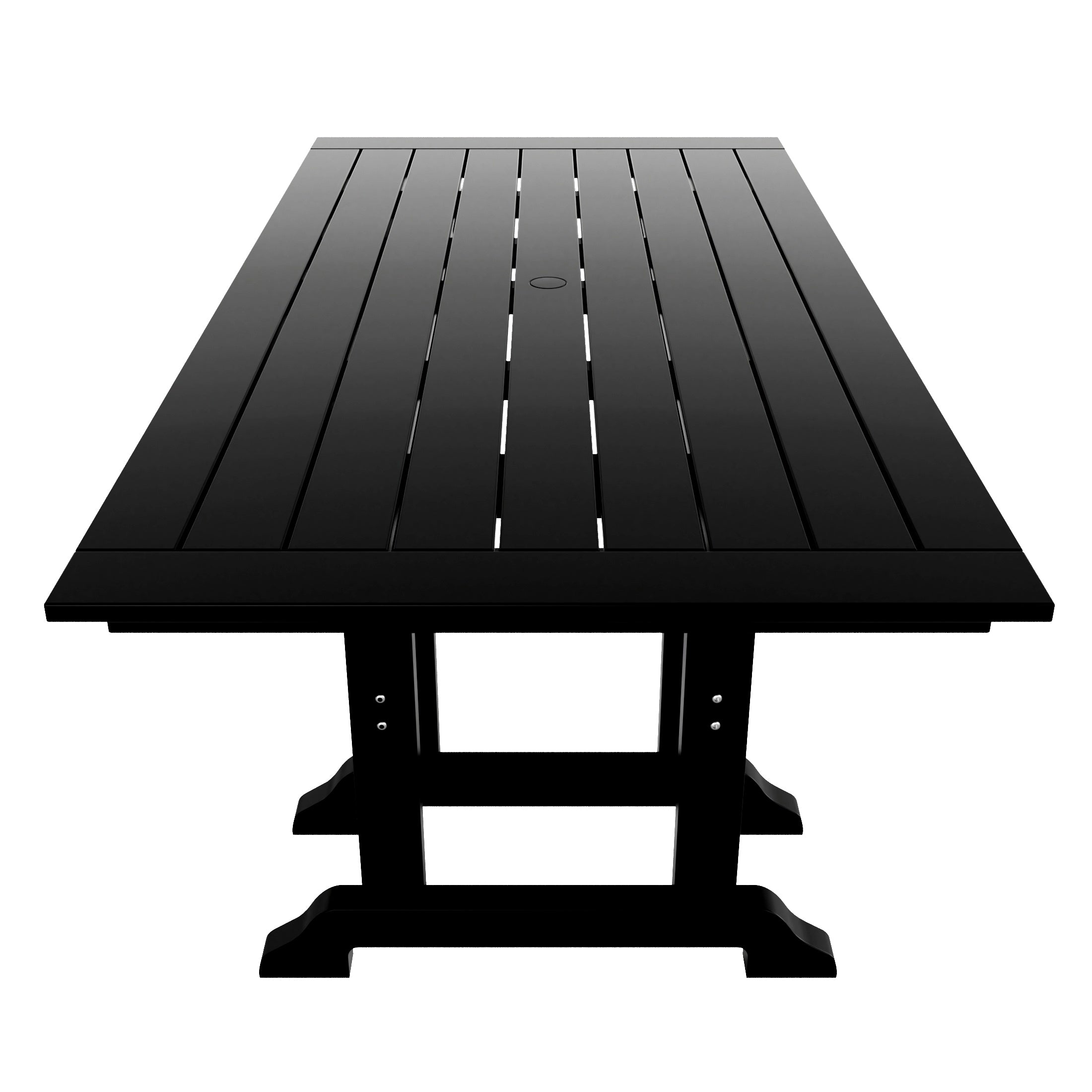 Paradise 7-Piece HDPE Rectangular Patio Dining Table Set with Foldable Chairs