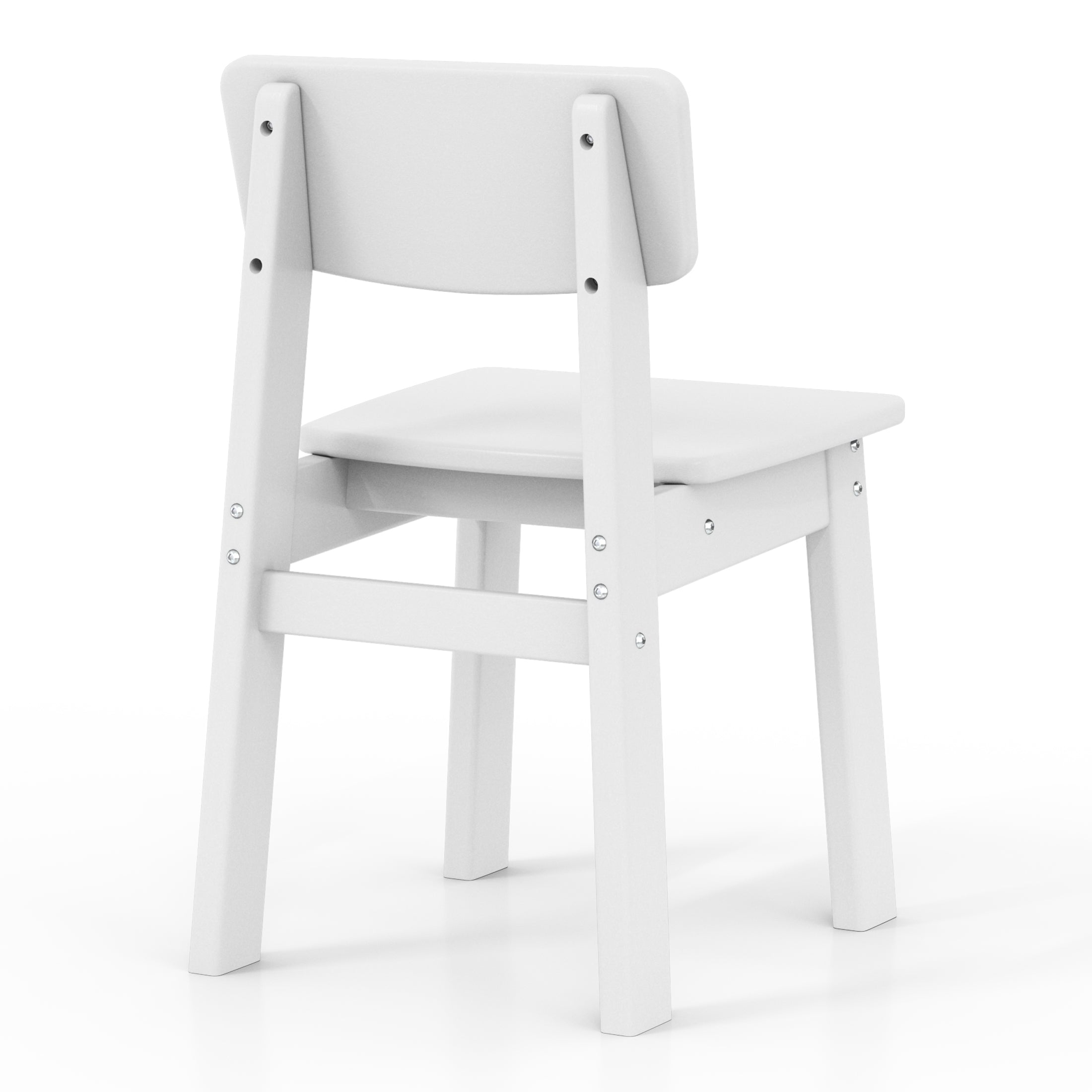 Little Explorers Outdoor HDPE Kids Modern Plastic Toddler Dining Chairs (Set of Two)