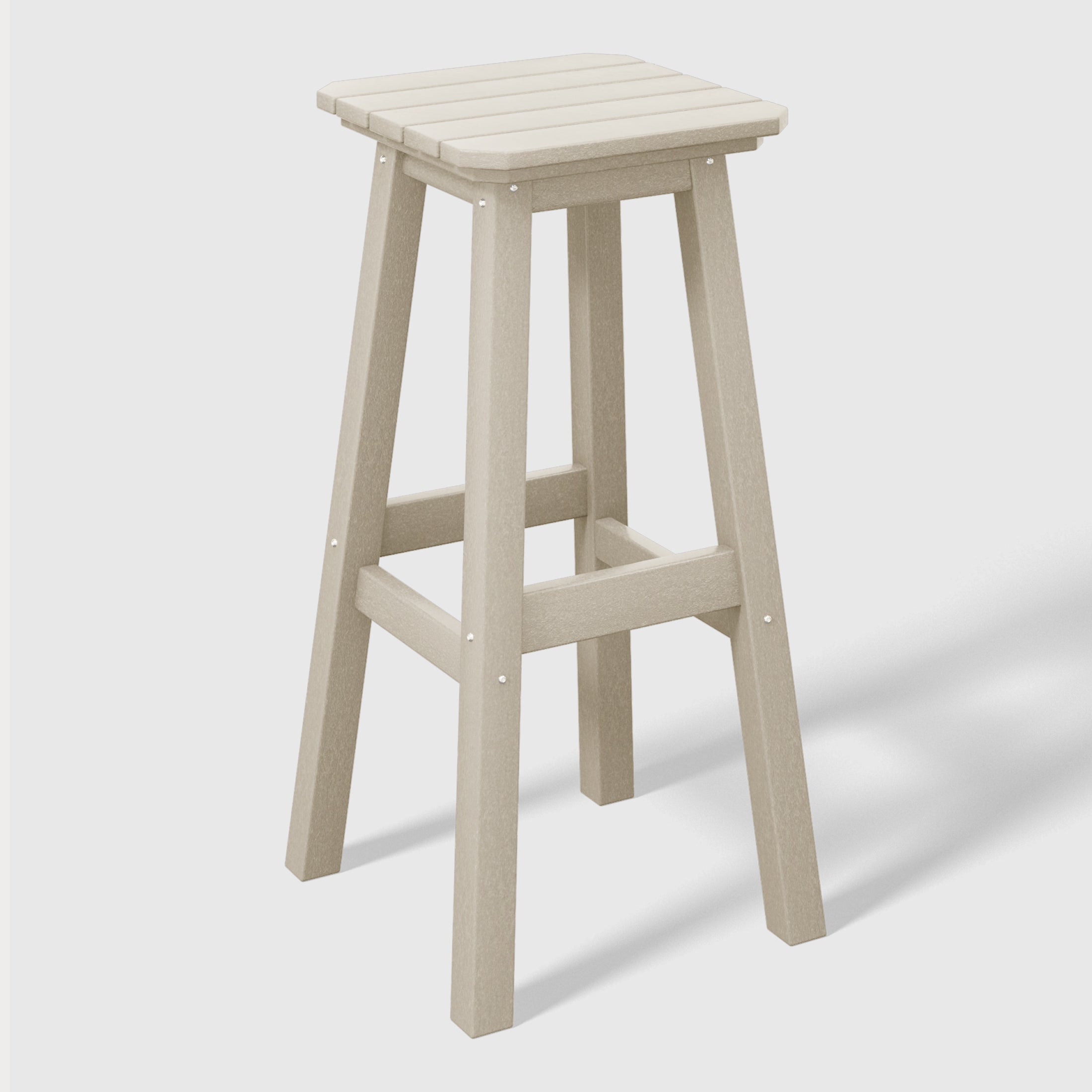 Paradise 29" HDPE Outdoor Patio Square Bar Stools (Set of 2)