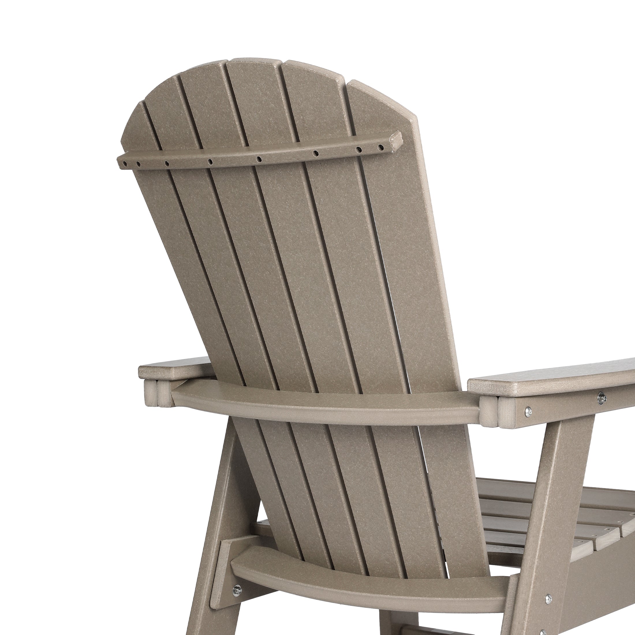Portside Outdoor Modern HDPE Adirondack Patio Dining Chairs (Set of 2)