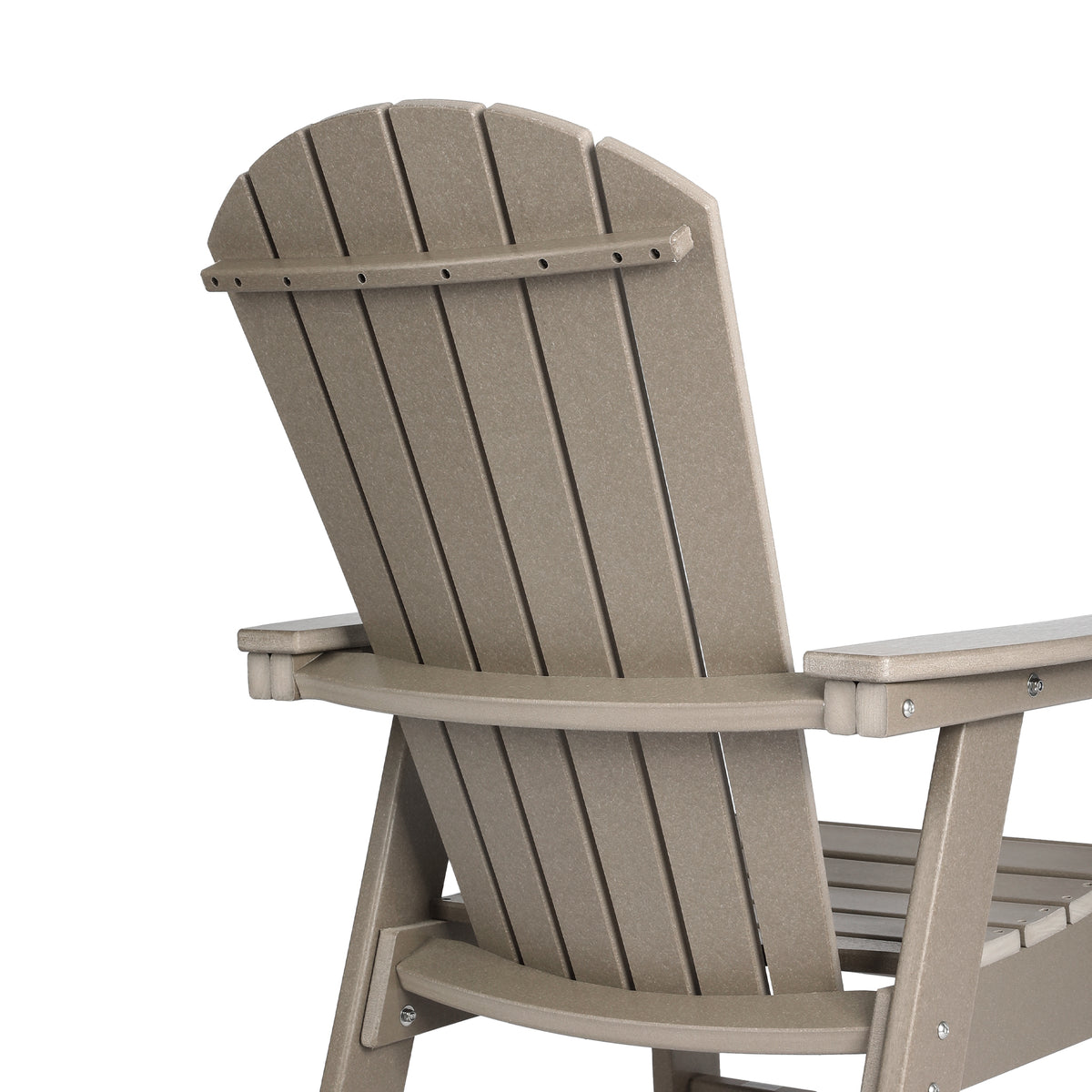 Portside Outdoor Patio Shell-back Adirondack Dining Chair Weather Resistant