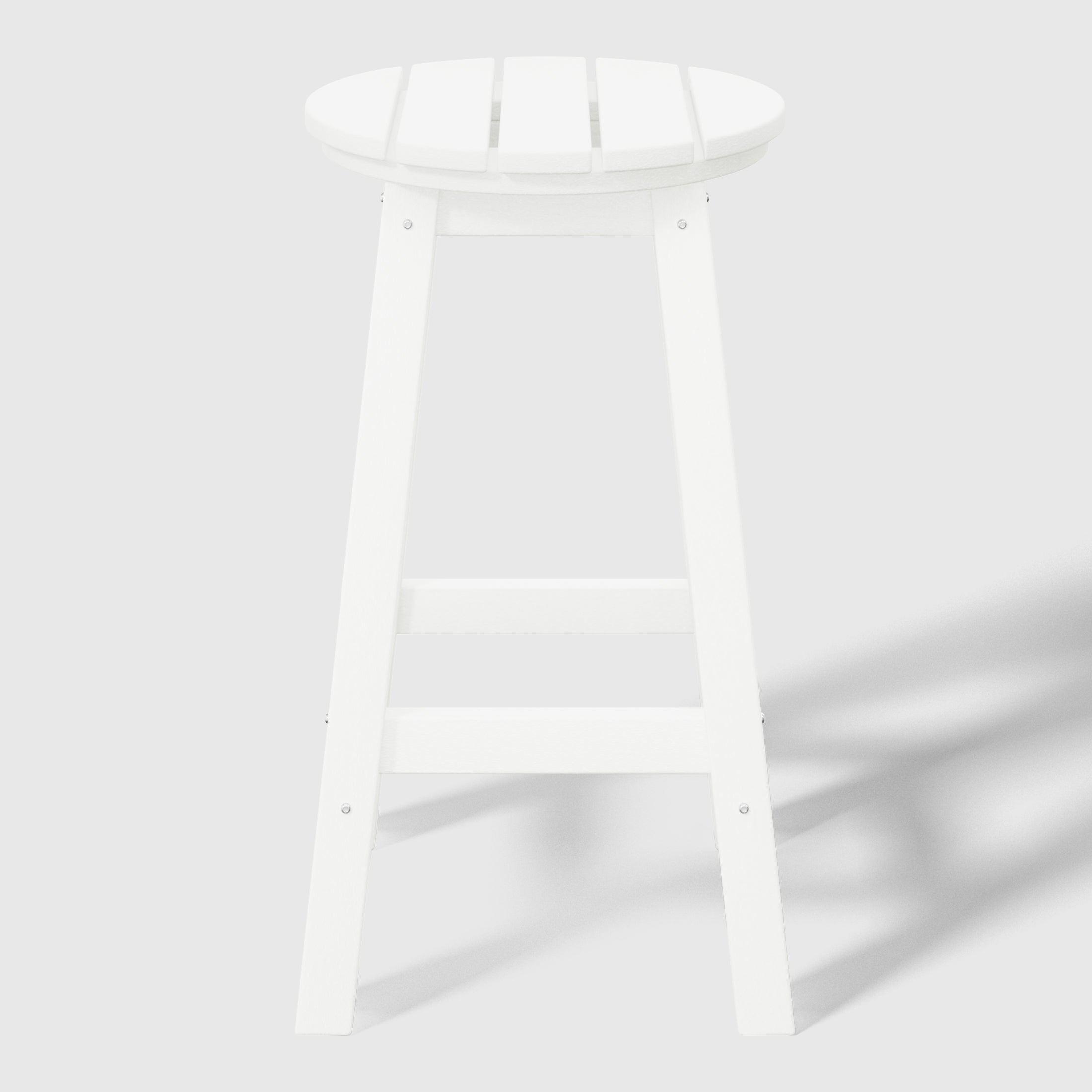 Paradise 24" HDPE Outdoor Patio Round Counter Height Bar Stool Set of 2
