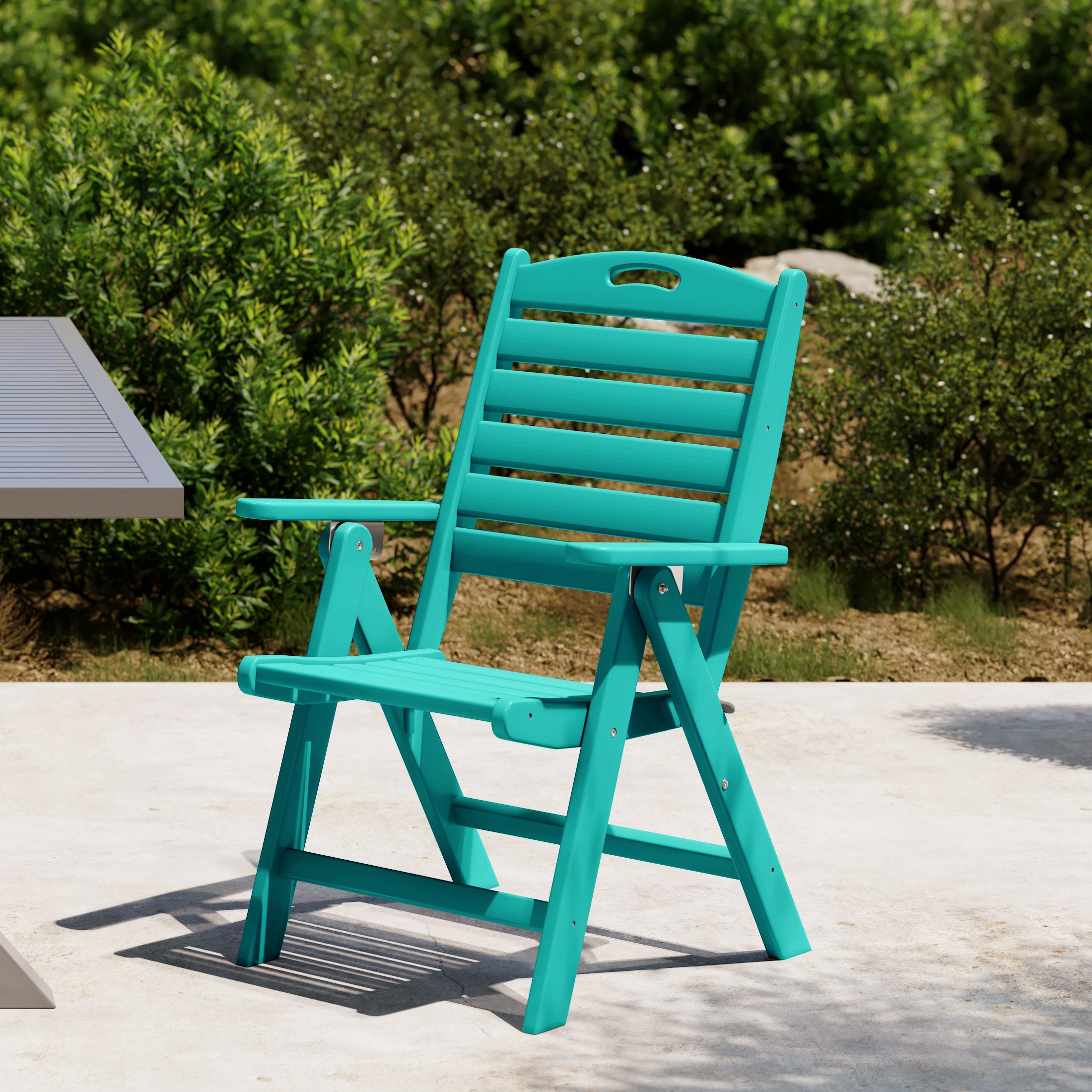 Paradise HDPE Adjustable Highback Folding Patio Dining Chair