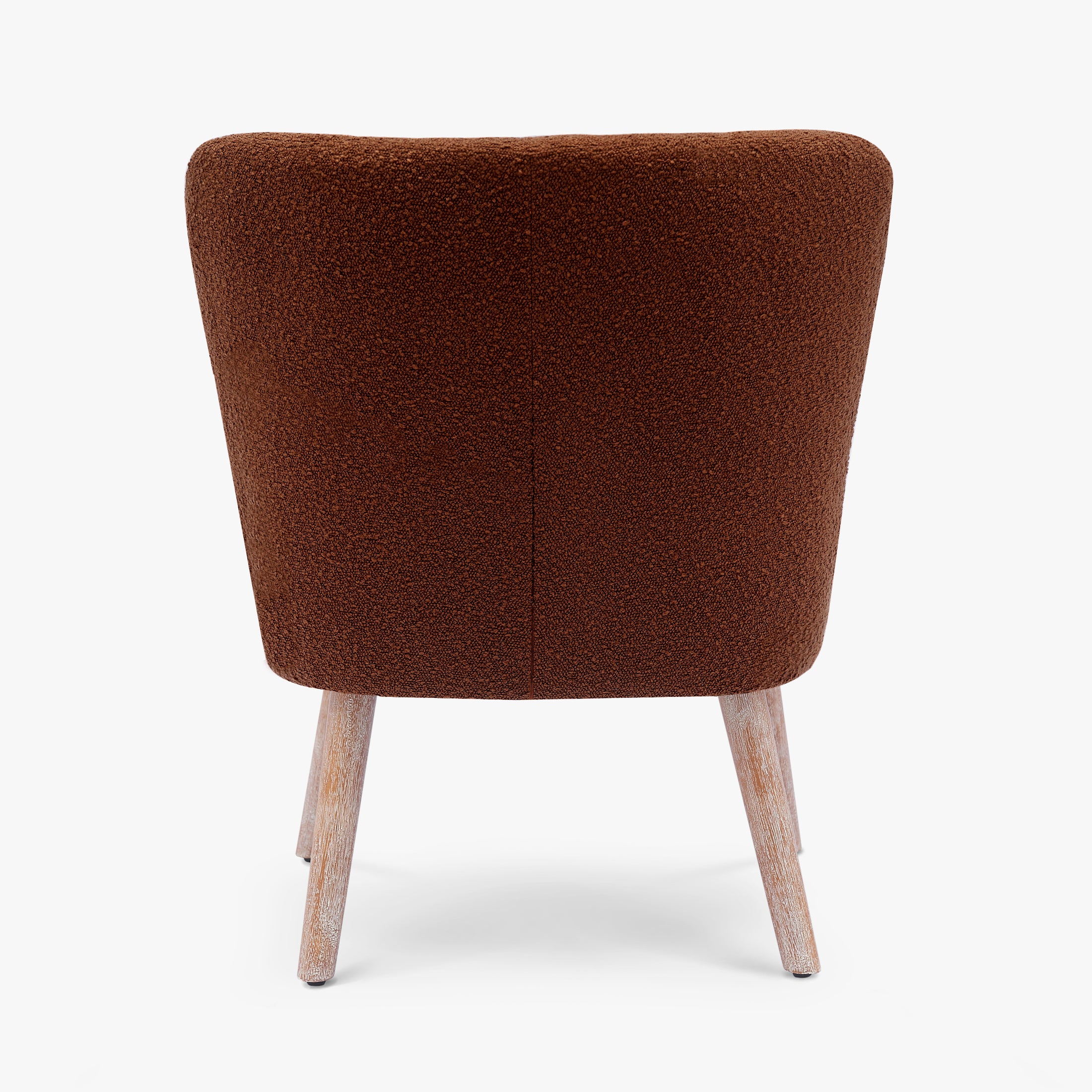 Amélie Mid-Century Boucle Accent Chair with Ottoman Foot Stool Set