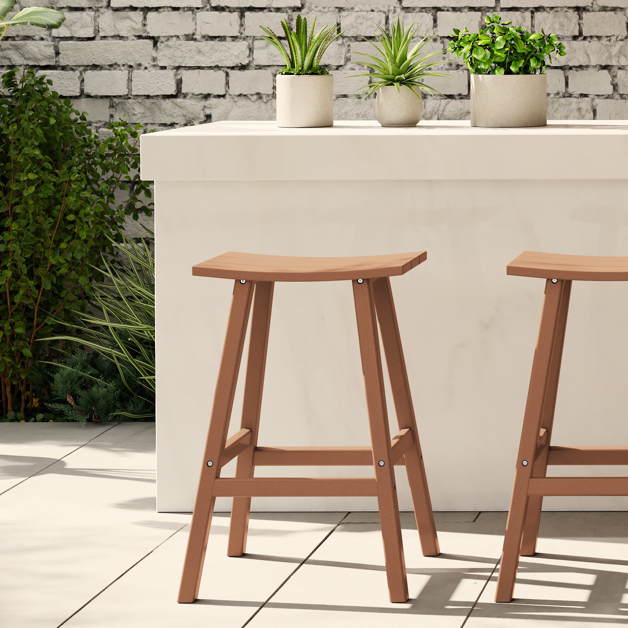 Paradise Westintrends 29" height Outdoor / Patio Saddle bar stool