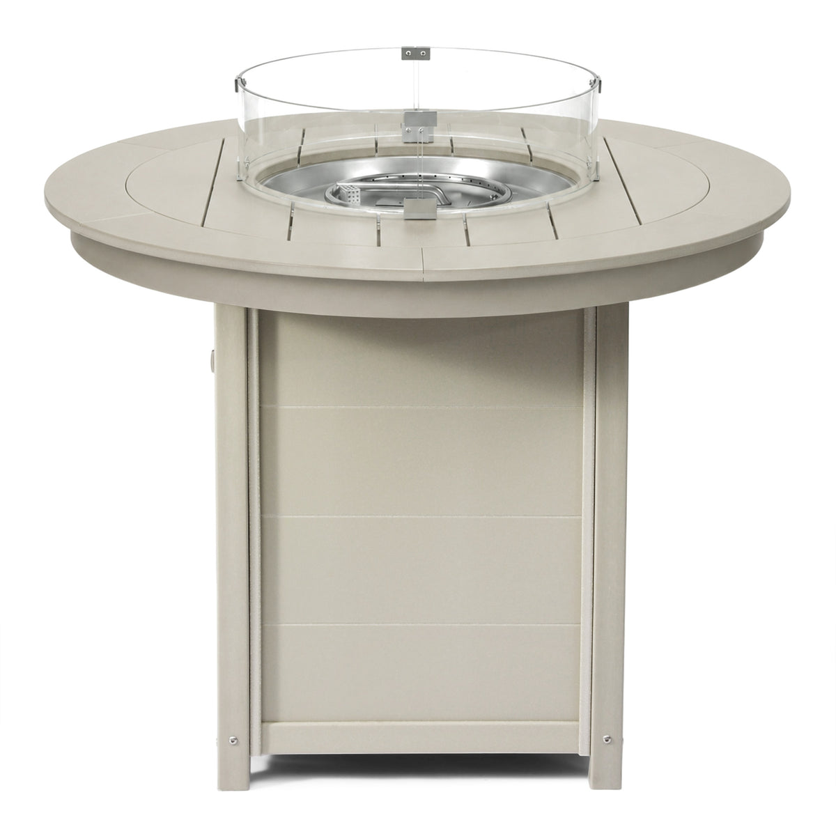 Sol 47" Modern Outdoor Patio Propane Round Counter Height Fire Pit Table