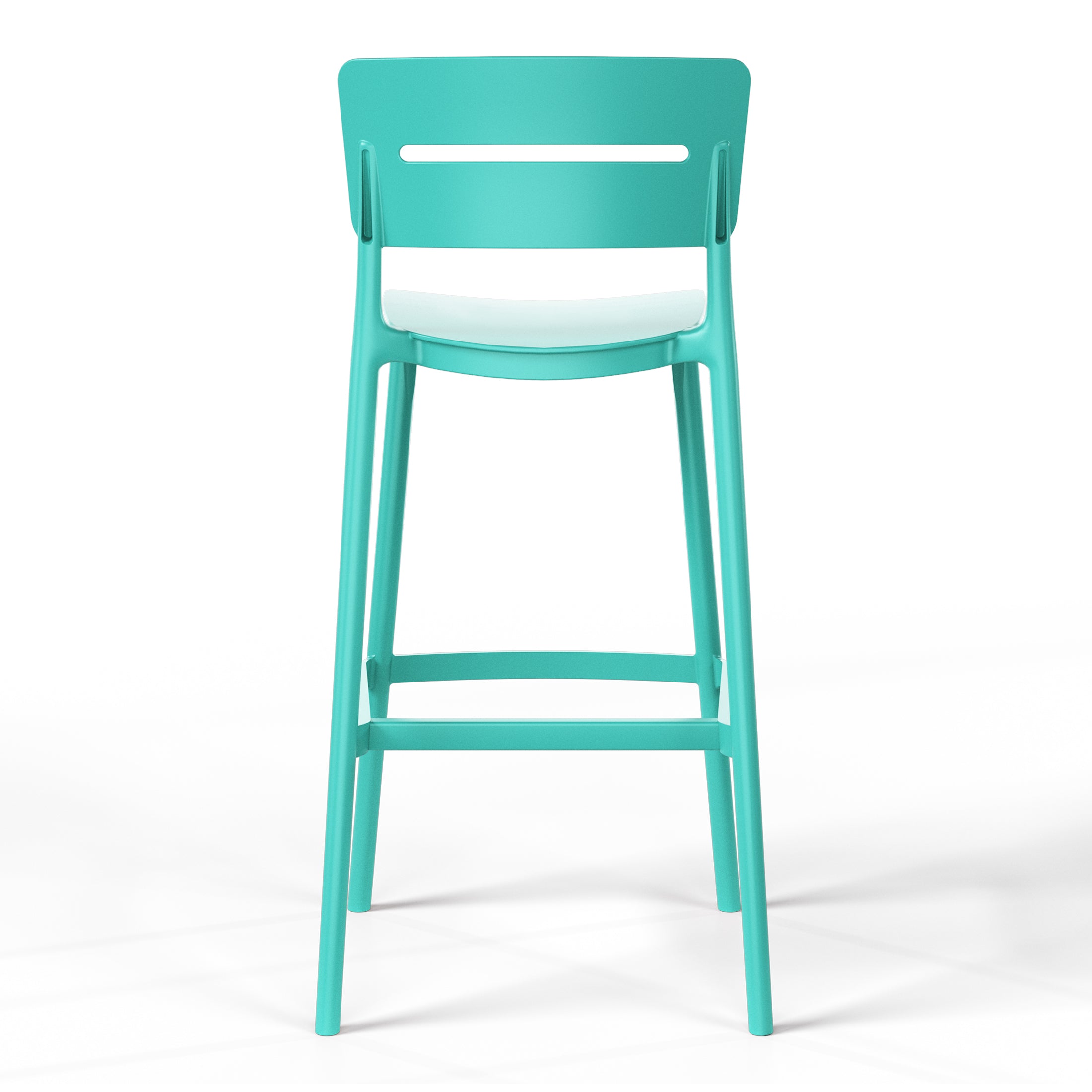 Sunshine Stackable Polypropylene Resin Plastic Outdoor Patio Bar Stools (Set of 2)