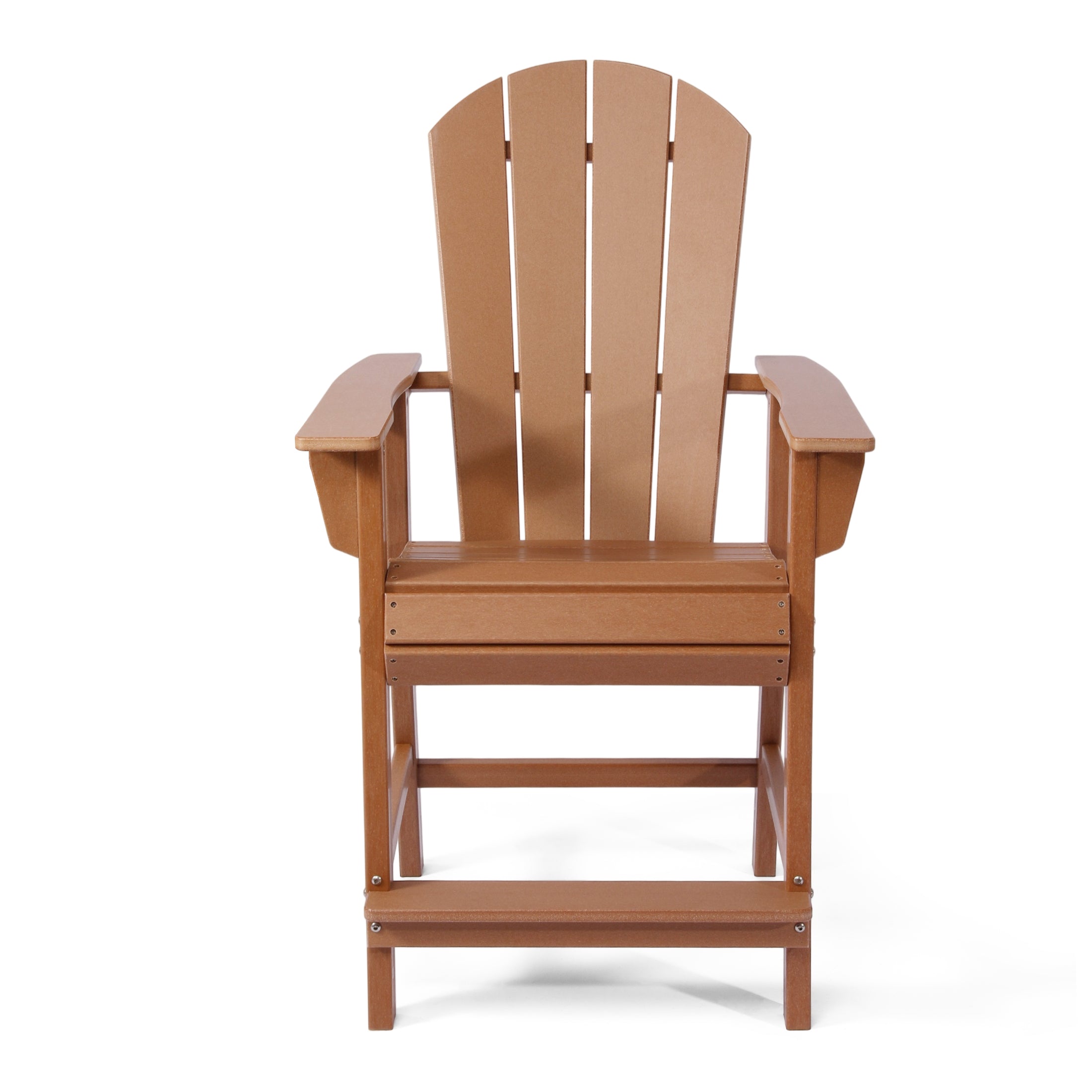Paradise Outdoor HDPE  Tall Adirondack Counter Height Bar Chair With Cup Holder