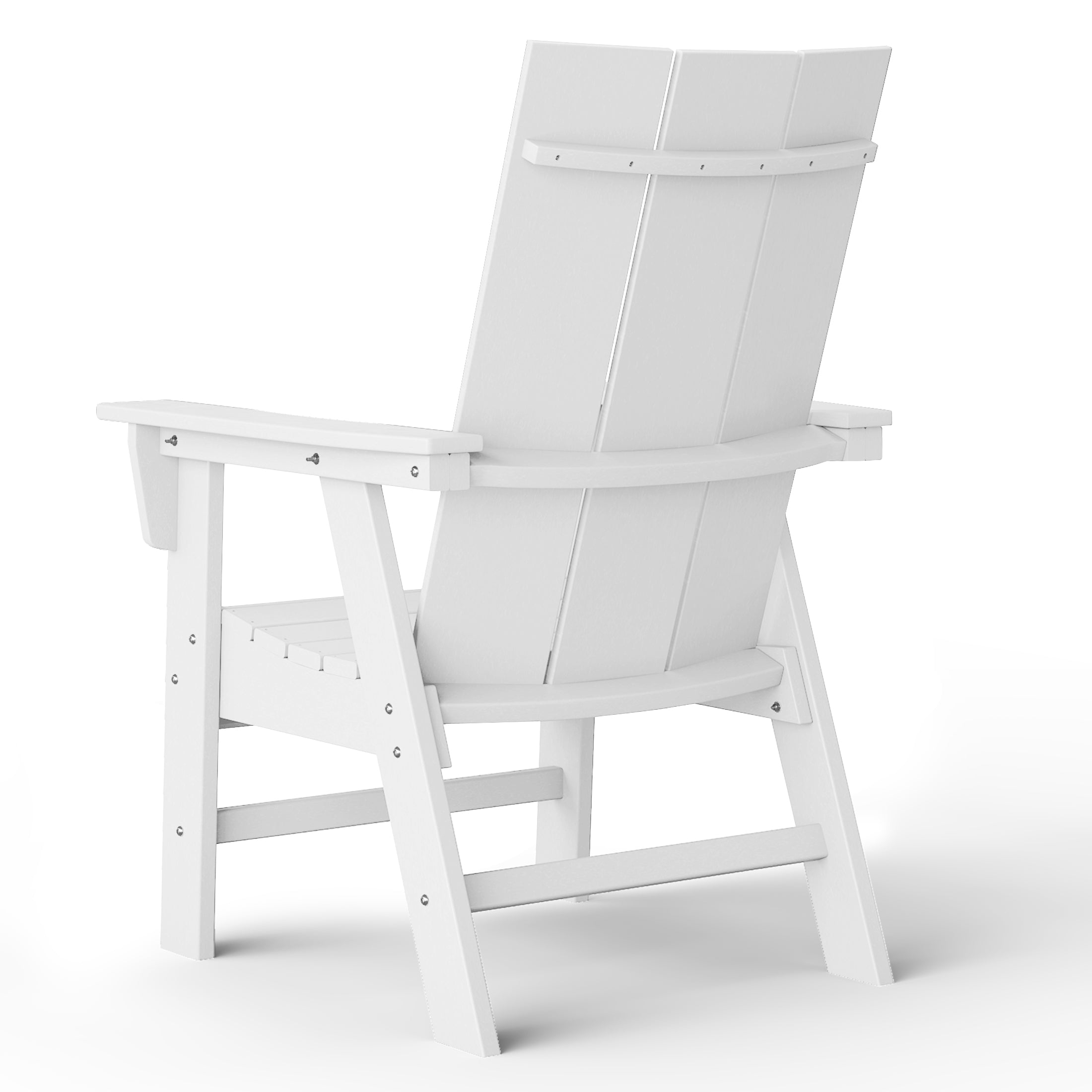 Palms Outdoor Patio HDPE Plastic Modern Adirondack Dining Chairs (Set of 2)