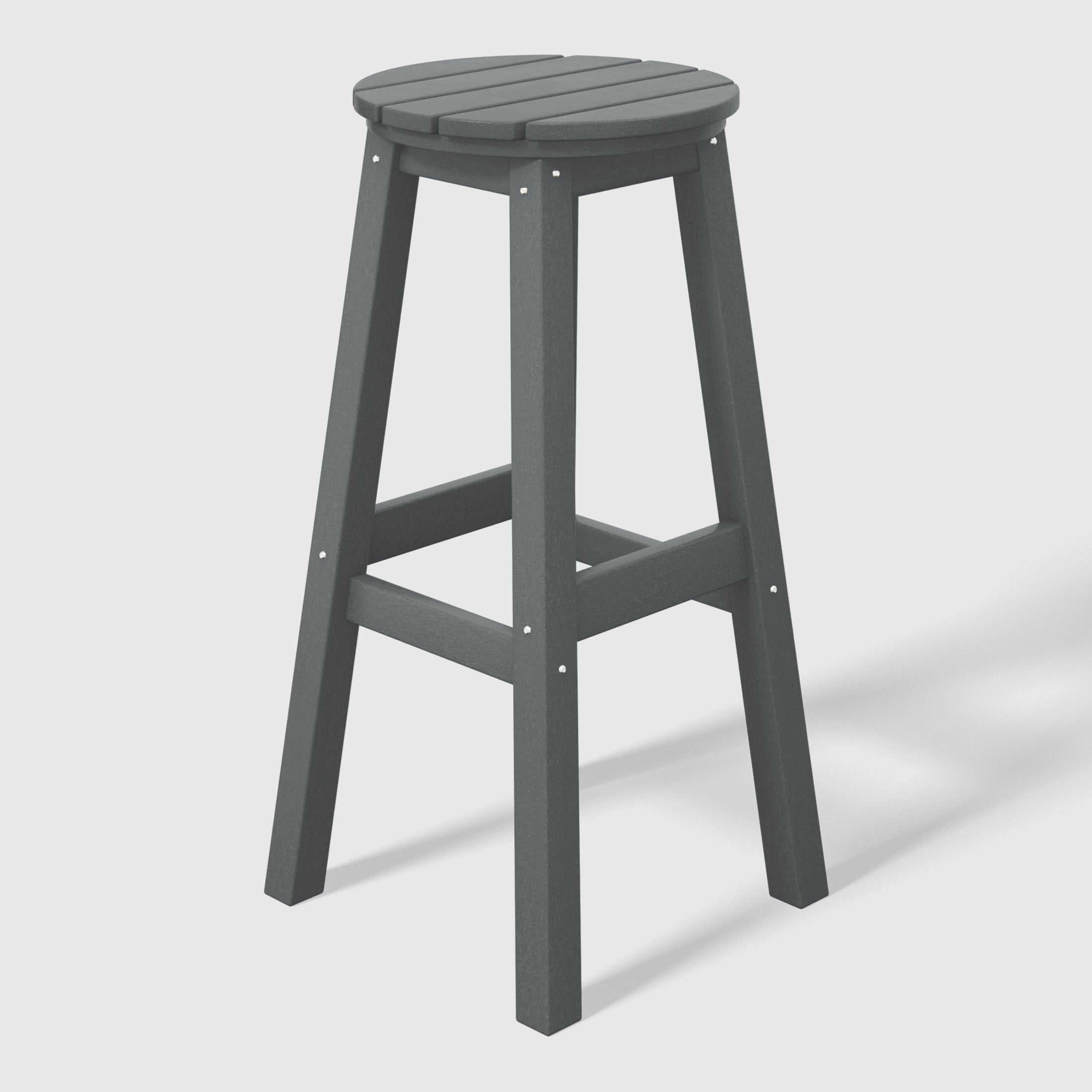 Paradise 29" HDPE Outdoor Patio Round Bar Stool Set of 3