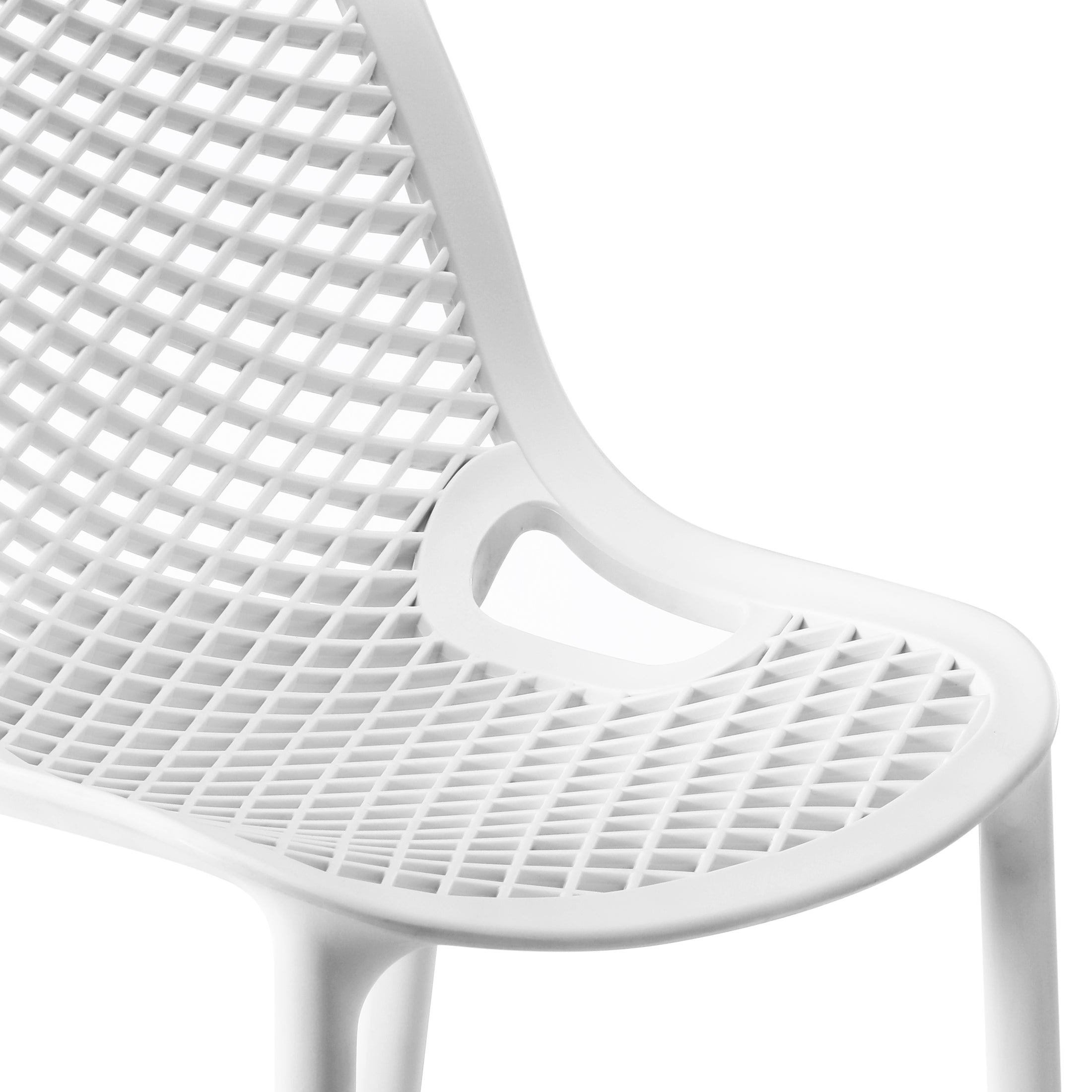 Sunshine 41.75" Outdoor Modern Polypropylene Plastic Patio Bar Height Stools (Set of 2)
