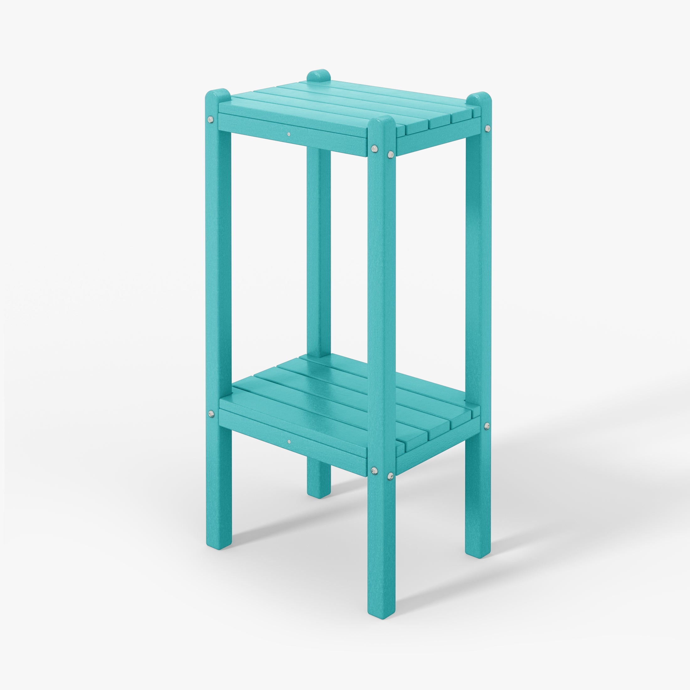 Paradise 36" Outdoor Adirondack HDPE 2-Tier Patio Side Table