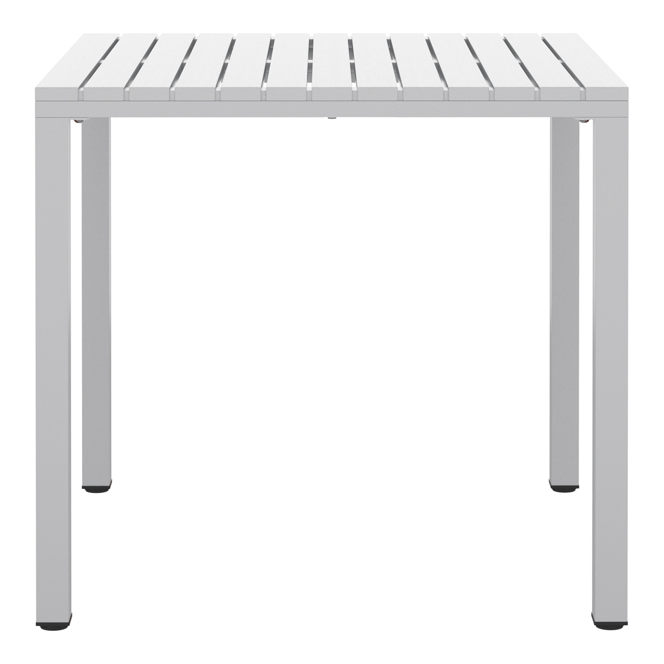 Sunshine 31.5" Iron Metal Frame Outdoor Square Patio Dining Table