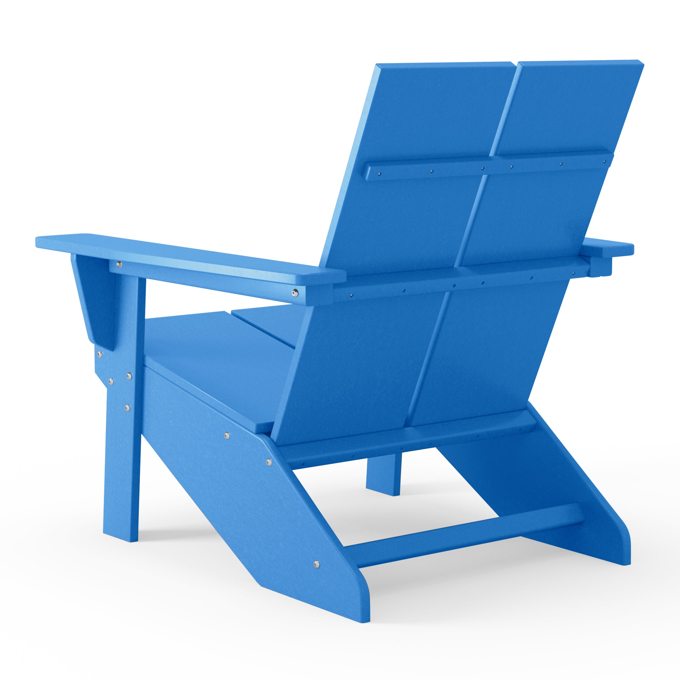 Seaview Outdoor HDPE Modern Adirondack Chair with Cup Holder (Set of 2)