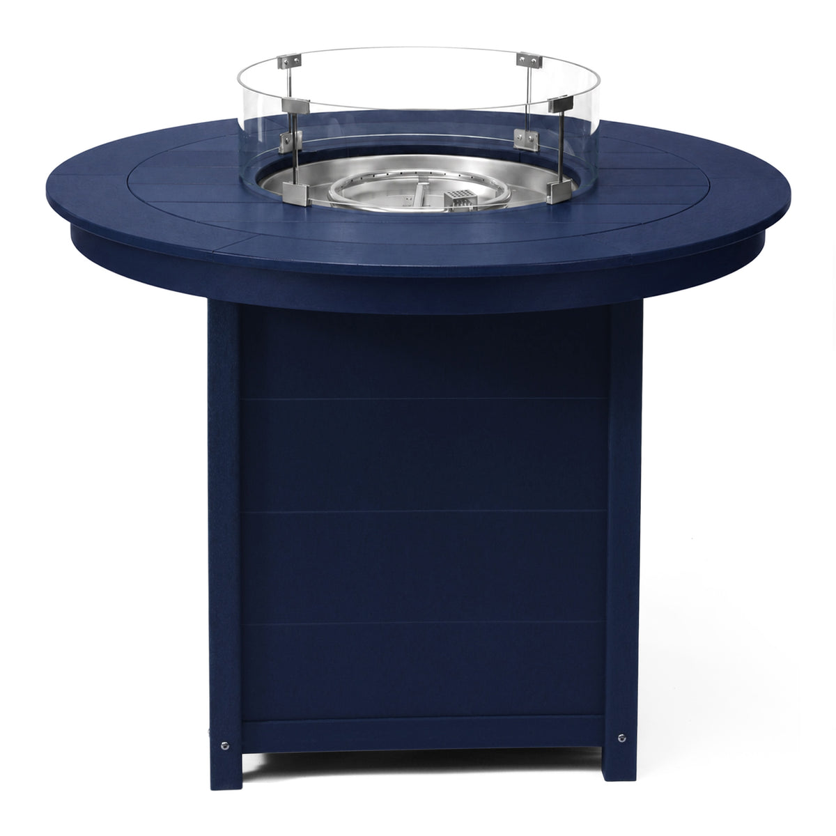 Sol 47" Modern Outdoor Patio Propane Round Counter Height Fire Pit Table