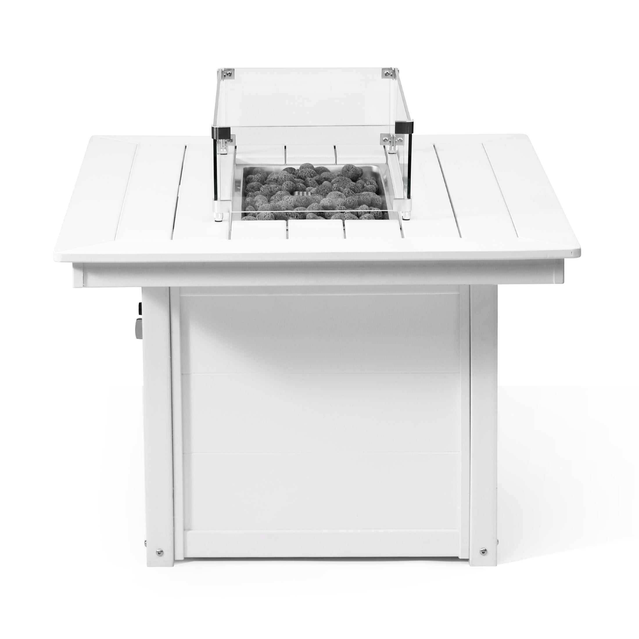 Sol 46" Modern Outdoor 55,000 BTU Patio Gas Propane Rectangle Deck Fire Pit Table